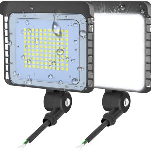 Paquete de 2 luces LED de inundación para exteriores, 50 W, sensor de fotocélula del atardecer al amanecer, 5000 K, luz diurna, 7528 lm, iluminación Paquete de 2 luces LED de inundación para exteriores, 50 W, sensor de fotocélula del atardecer al amanecer, 5000 K, luz diurna, 7528 lm, iluminación