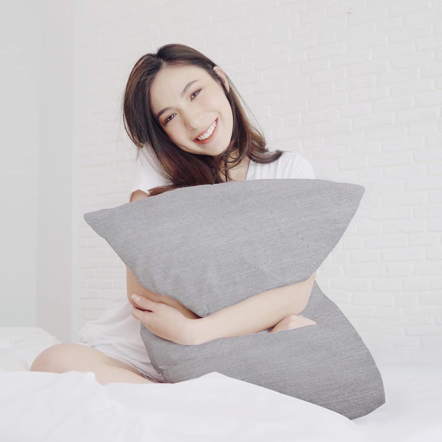 Lutoris Arc-Chill Q-max – Juego de 2 fundas de almohada frescas de doble cara para durmientes acalorados, lavables a máquina, antiestáticas,