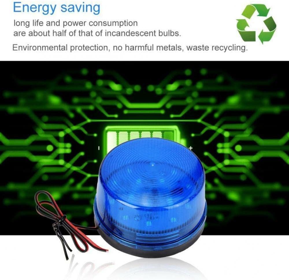 RUNAAJA – 2 luces LED estroboscópicas de 12 V color verde, alarma de emergencia, luz intermitente, lámpara de señal, alarma de seguridad para coche,