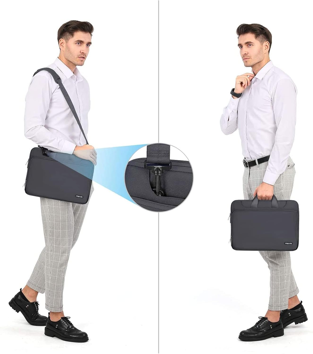 MOSISO – Bolsa de hombro con protección de 360 para MacBook AirPro, laptop de 13-13.3 pulgadas, MacBook Pro 14 2023-2021 A2779 M2 A2442 M1, funda de