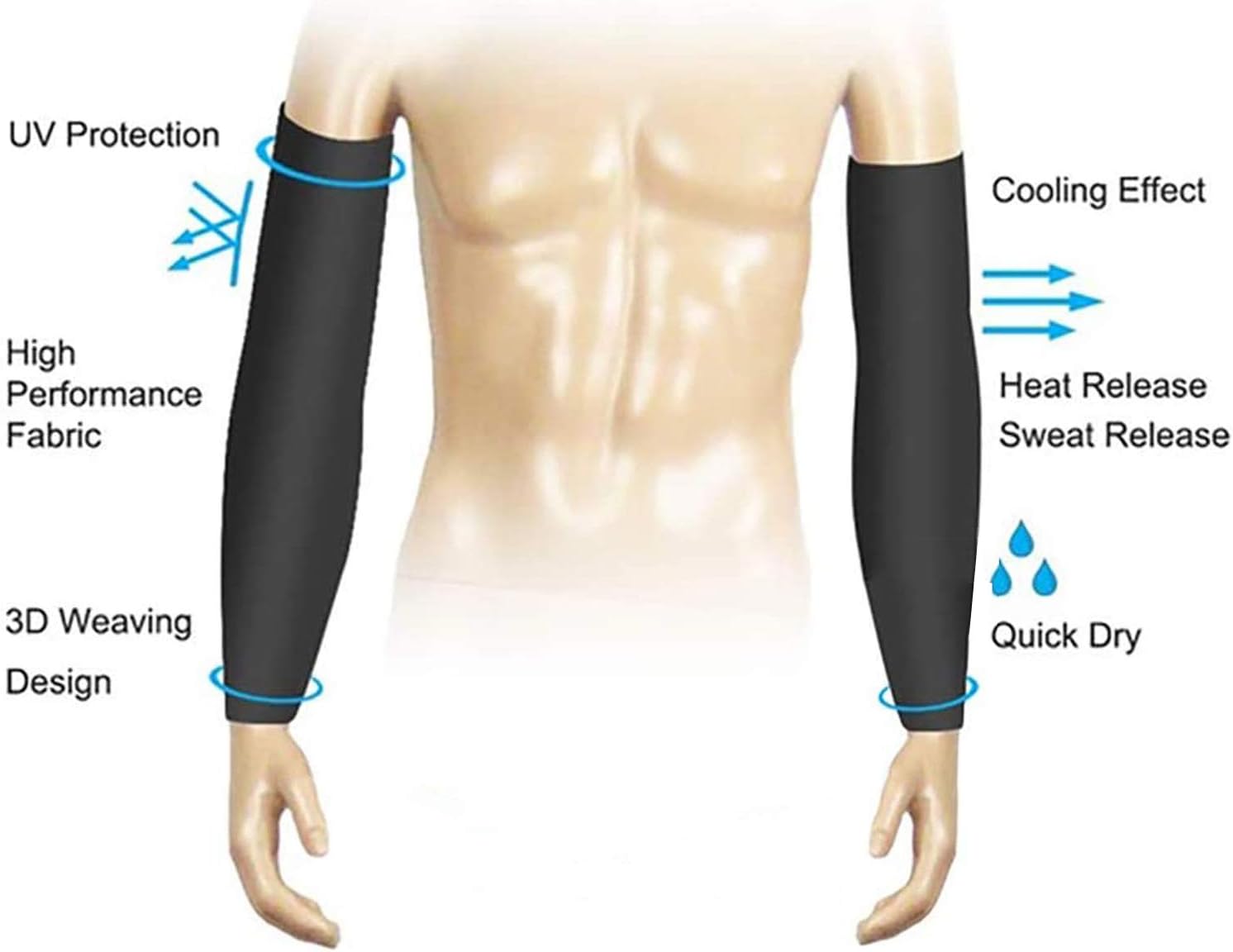 YQXCC 4 pares de mangas de protección solar UV para brazos, cubierta de tatuaje, manga de brazo de baloncesto UPF 50, enfriamiento para hombres y