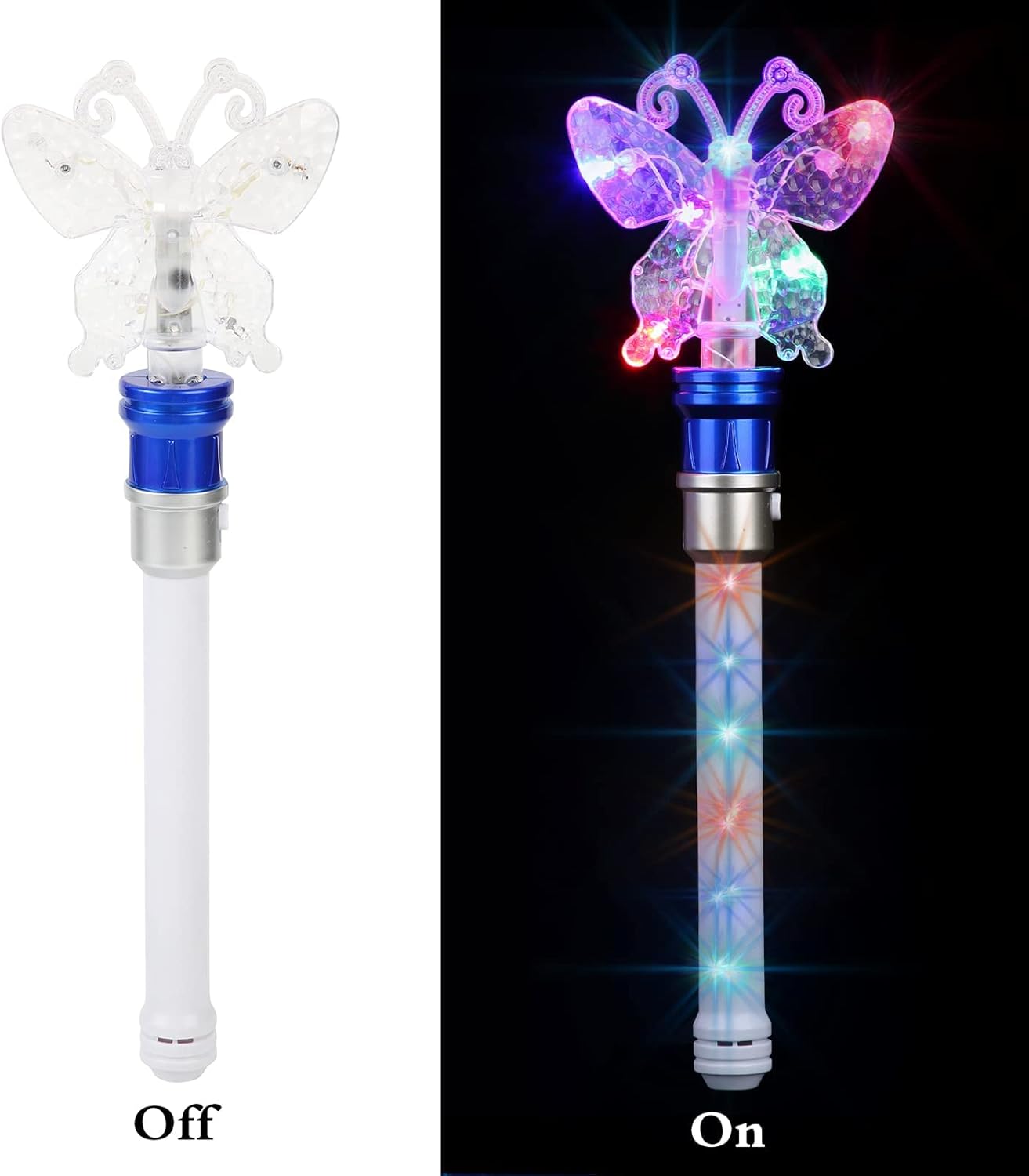 Varita giratoria de copo de nieve de Frozen con luz, varita mágica giratoria para niñas y niños, juguetes sensoriales de princesa mágica, regalo de