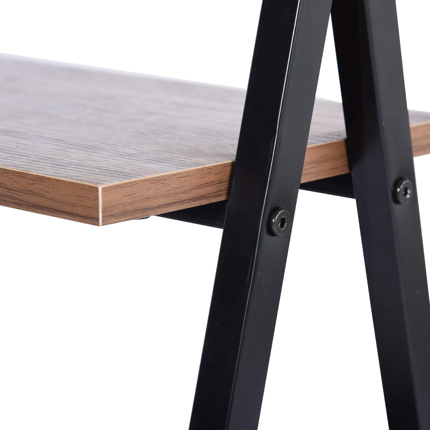 wOod-it Escritorio de escritorio de oficina en casa de 47 pulgadas con estante de 2 niveles, mesa de estación de trabajo que ahorra espacio,
