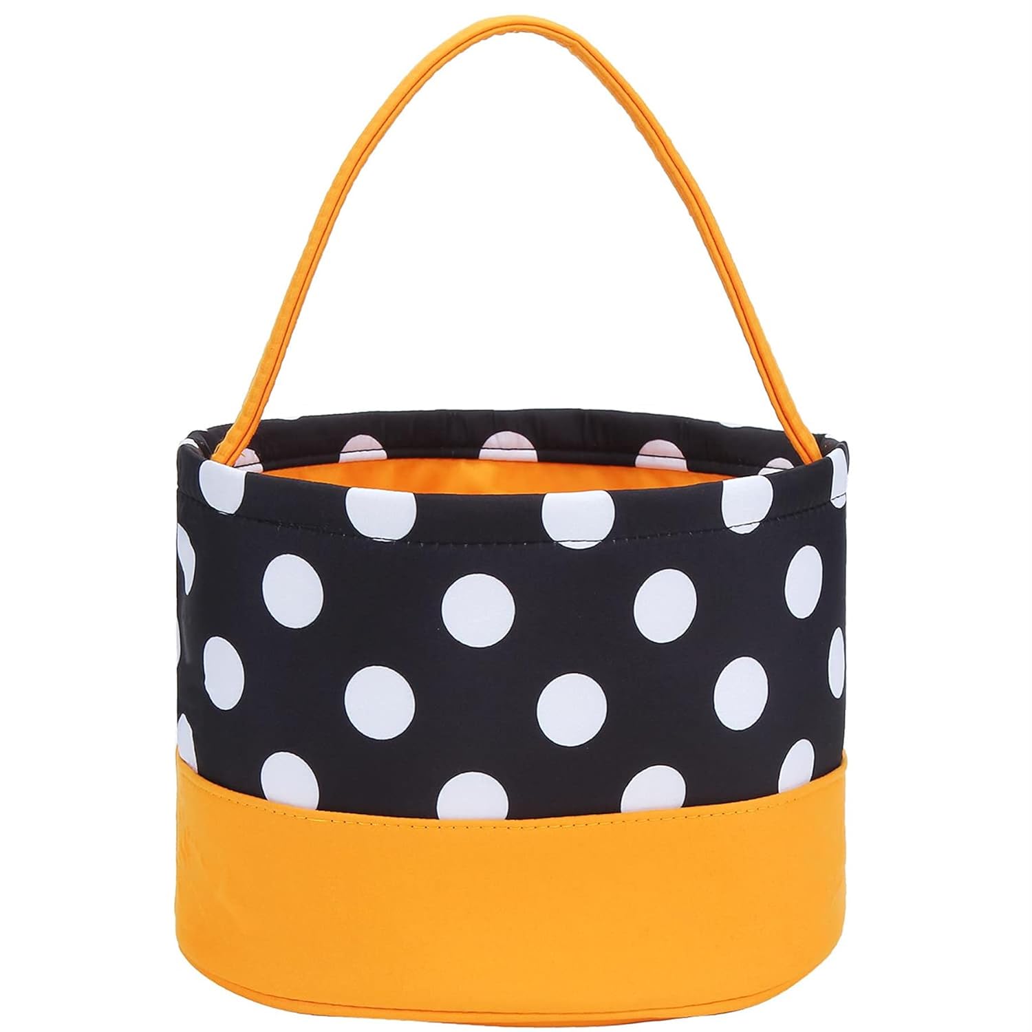Cubo de dulces de Halloween, bolsa de dulces de Halloween, bolsa de lona para Halloween, cesta de calabaza y calavera a rayas con asa para niños,