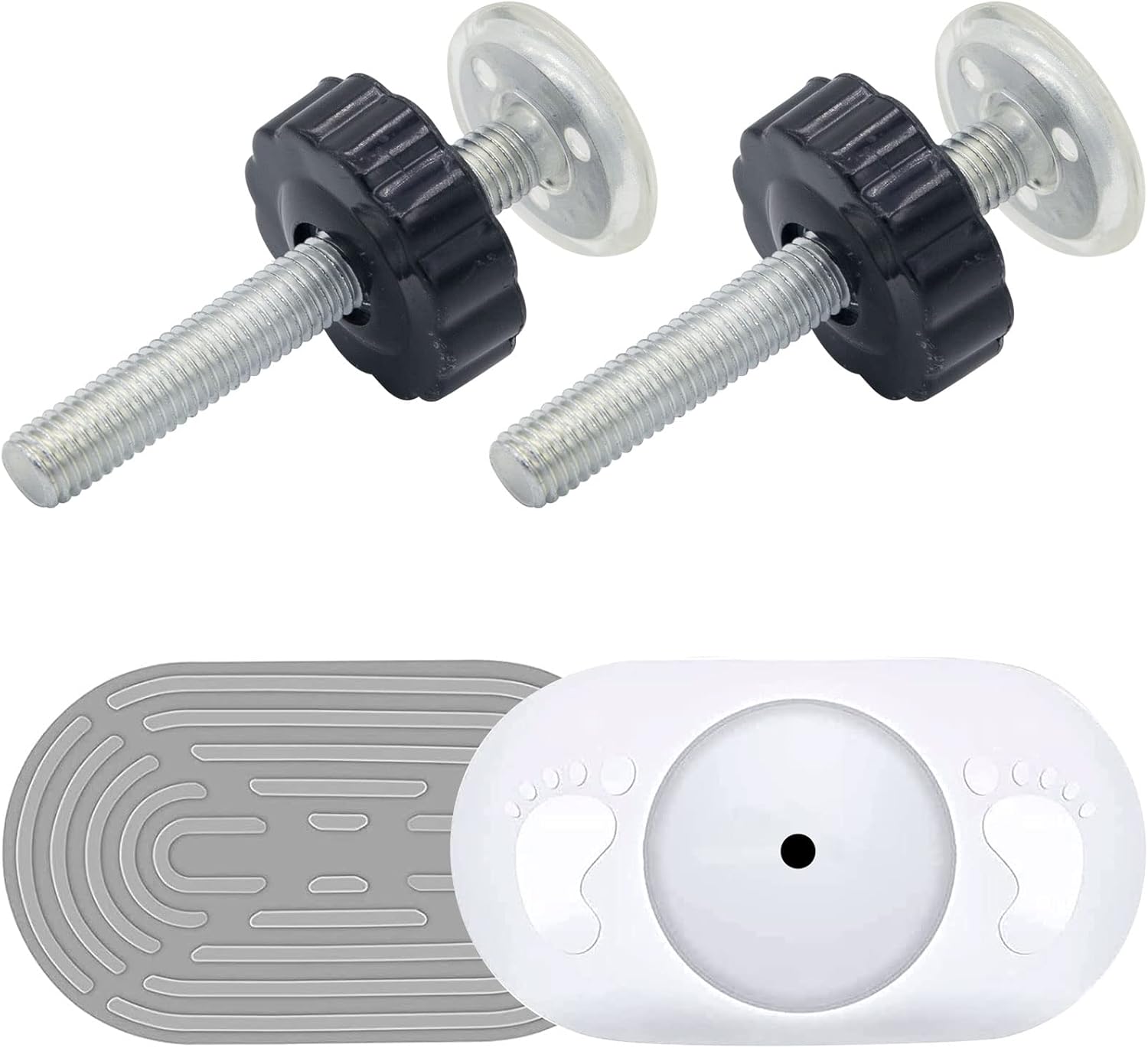 Juego de 2 adaptadores M10 para puerta de bebé con protector de pared para puerta de bebé, extensor de puerta de tensión para bebé, puertas de