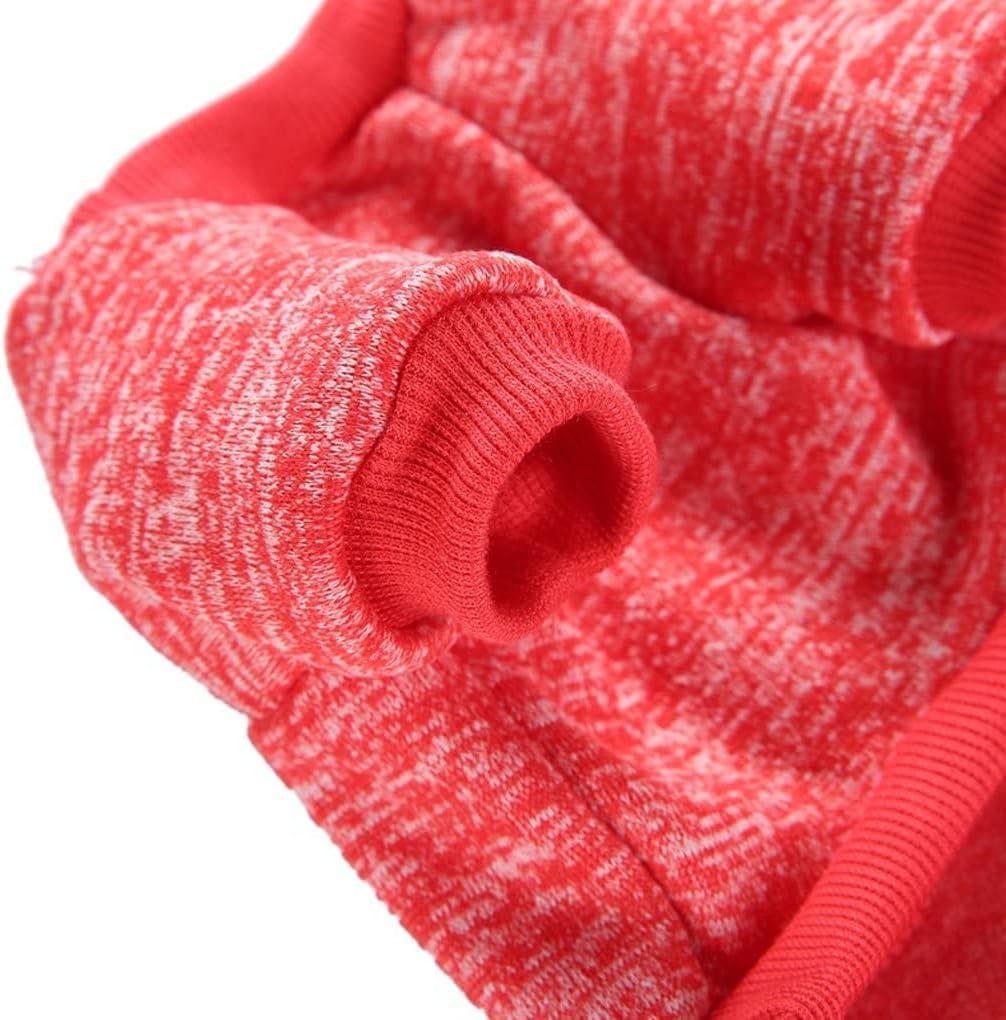 Jecikelon – Ropa para mascotas, suéter suave, cálido y grueso, suéter de invierno para perros (talla XS, color rojo)