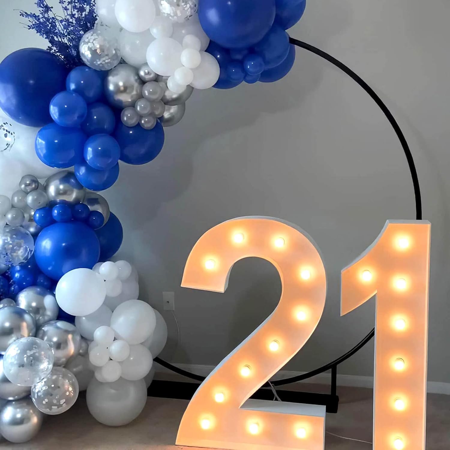 Globos de color azul real, 110 globos de fiesta de 1812105 pulgadas, kit de arco de globos de látex como globos de cumpleaños, baby shower, boda,