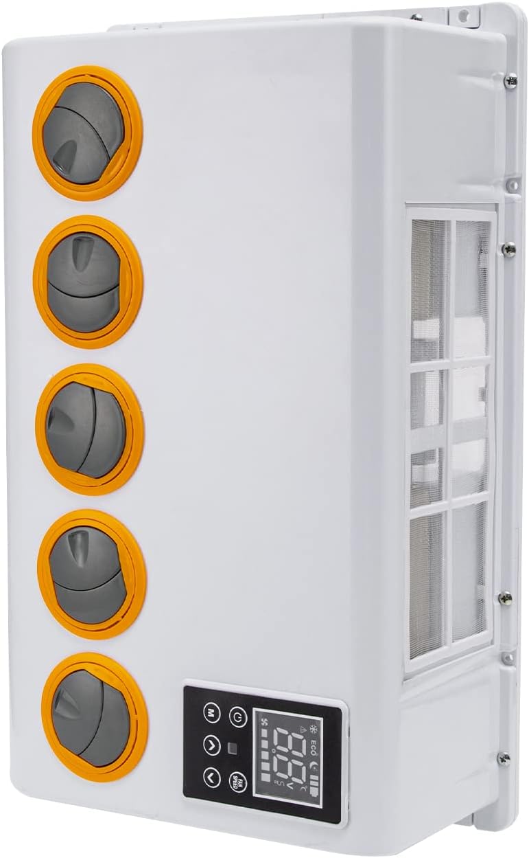 Kit de aire acondicionado de 12 V para camión, autobús, RV, 2000 W6800 BTU, kit de aire acondicionado dividido portátil para colgar, kit de aire