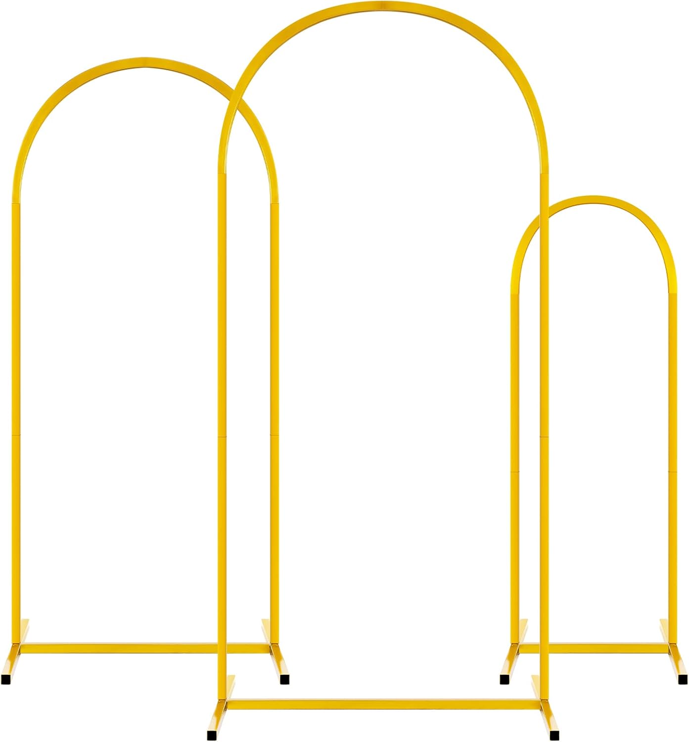 Amyhill Juego de 3 soportes de metal para telón de fondo de arco de boda, arcos de boda para ceremonia, marco de jardín para bodas, despedidas de