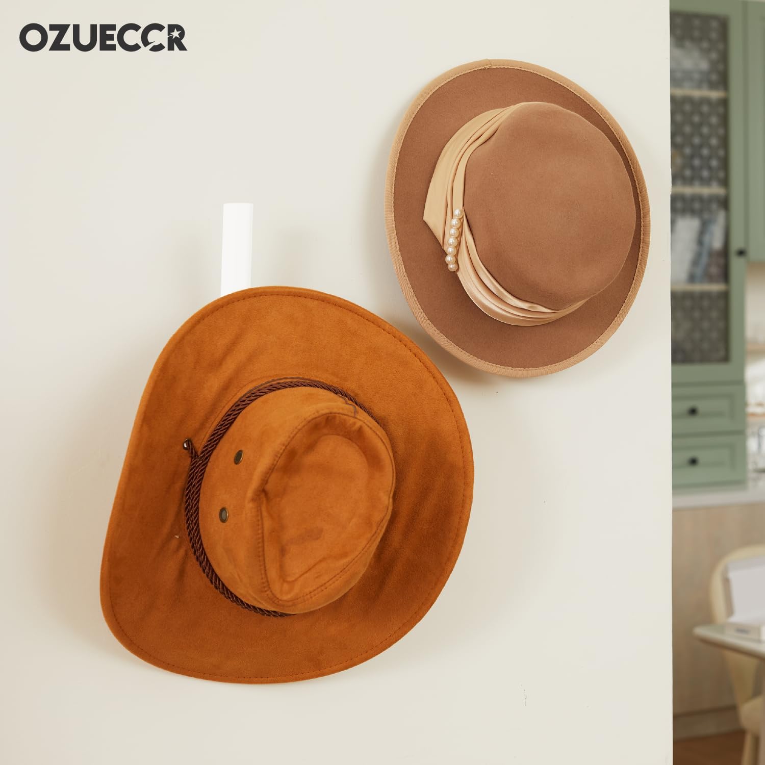 Almacenamiento de sombreros para gorras de béisbol  Soporte resistente para sombreros que ahorra espacio en la pared para sombreros, bolsos, ropa,