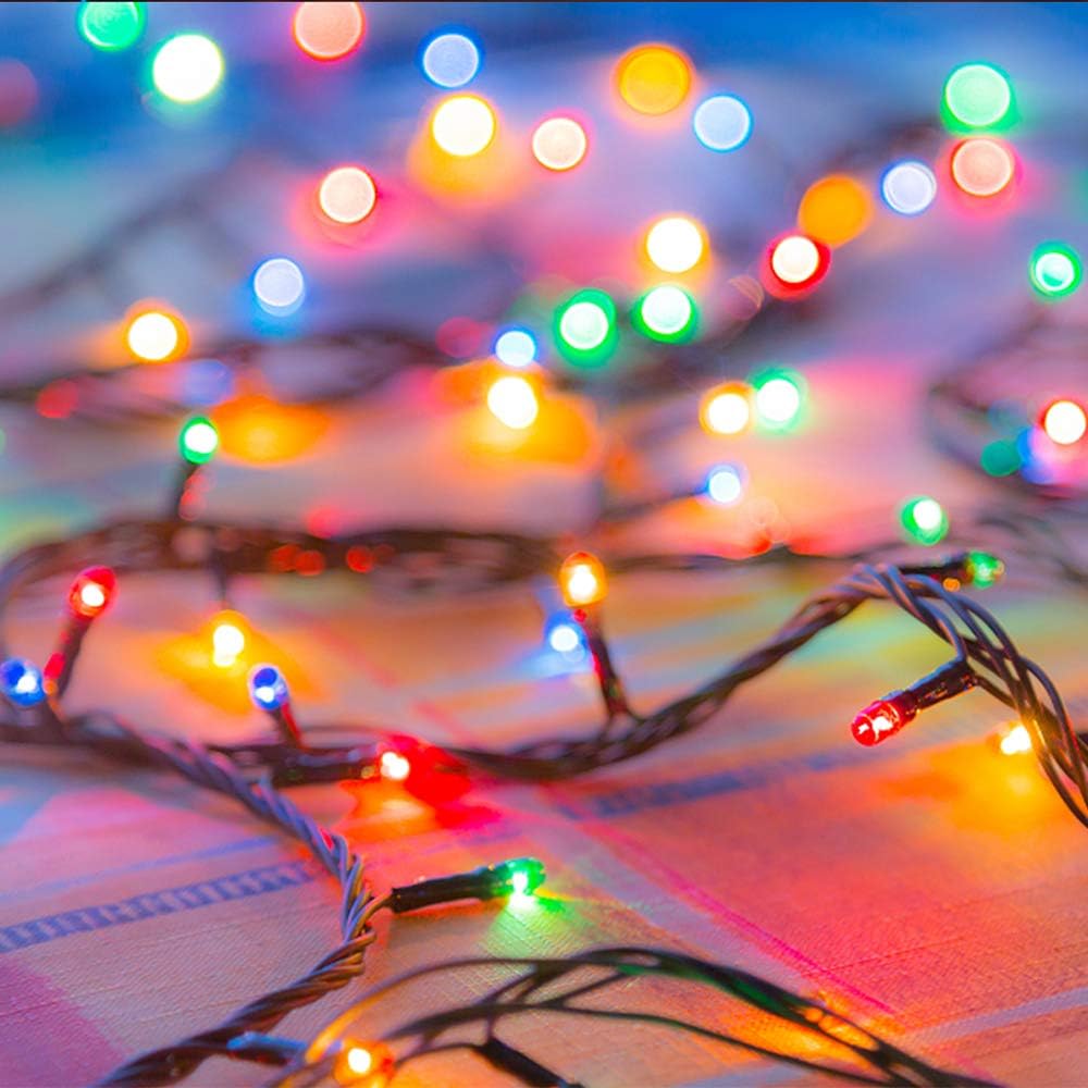 Tira de luces solares de Navidad para exteriores, 2unidades, 72pies, 200LED, 8modos, guirnalda impermeable de luces para jardín, patio, valla,