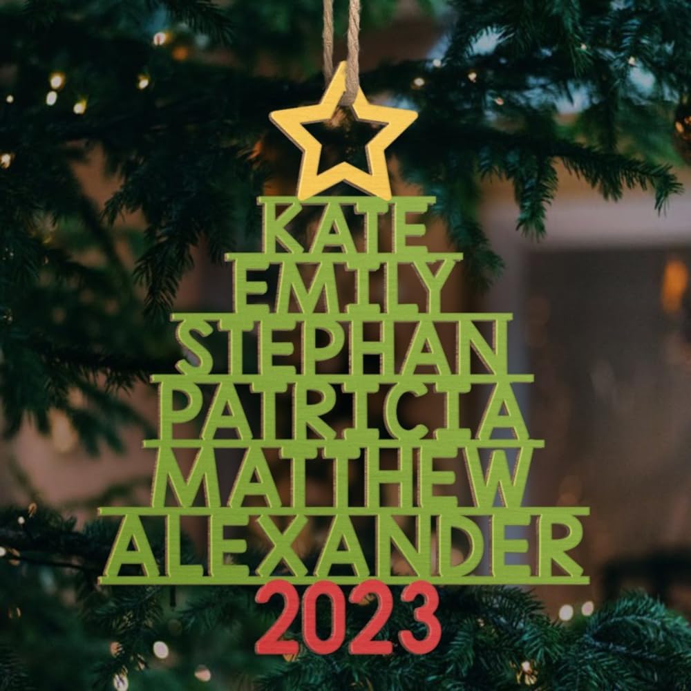 Pawfect House Adornos de Navidad familiares personalizados 2023, decoraciones de Navidad, adornos de madera, Navidad, regalos de Acción de Gracias