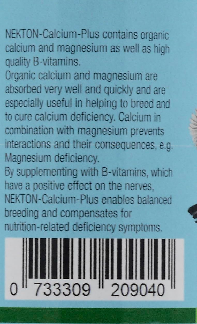 Nekton Calcio Plus – Calcio con Magnesio y Vitaminas, Blanco, 140g5 oz