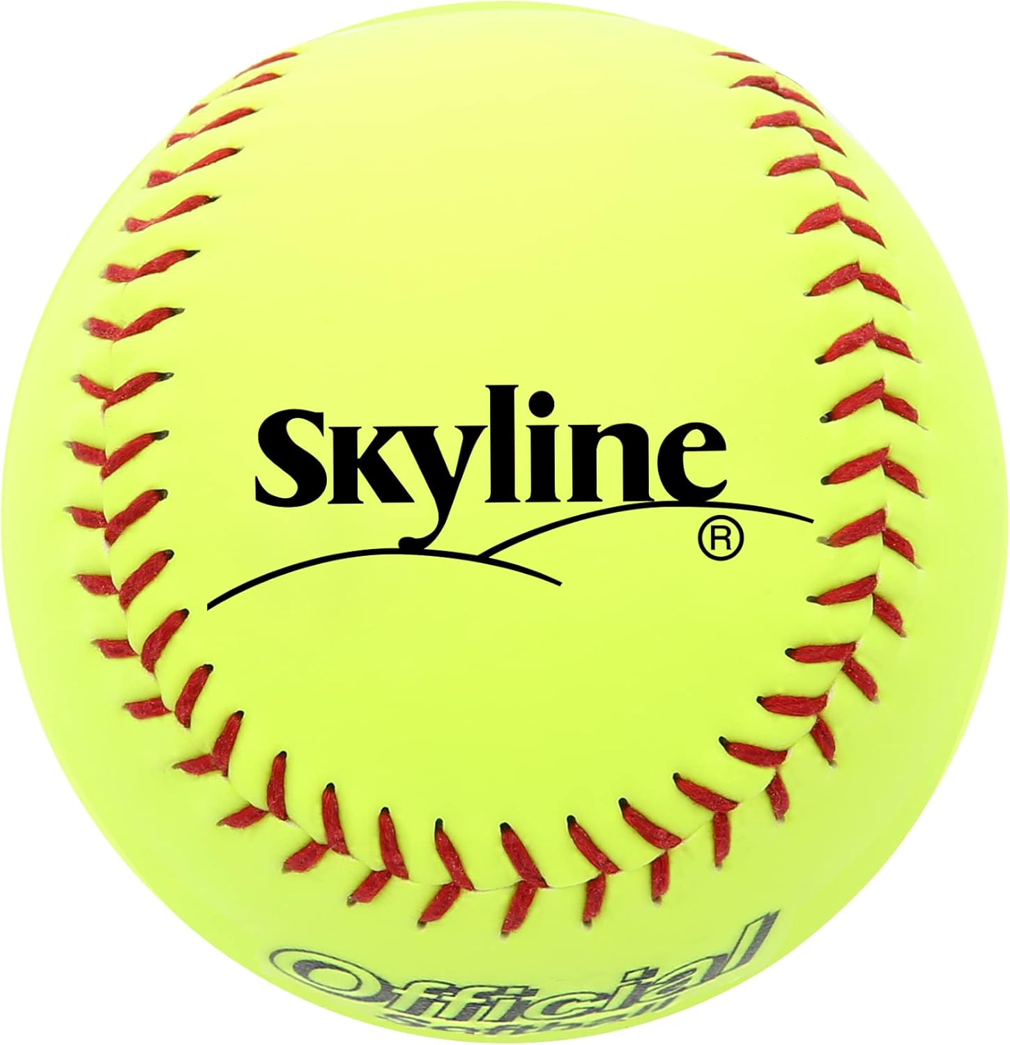 Skyline SL-12 – Paquete de 6 bolas de sóftbol de 12 pulgadas, juego de sóftbol de tamaño y peso oficial, pelota de entrenamiento para juegos, bateo,