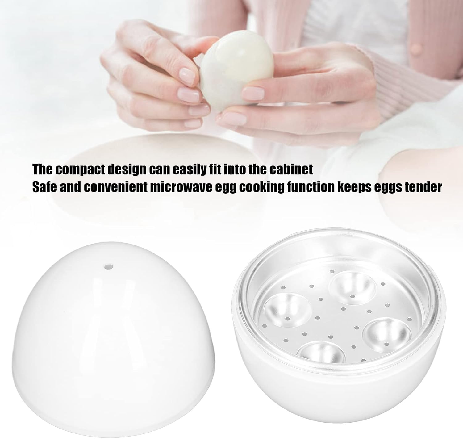 Olla de huevos duros, olla rápida para huevos, olla eléctrica de huevos con capacidad de 4 huevos para huevos duros, huevos escalfados, huevos