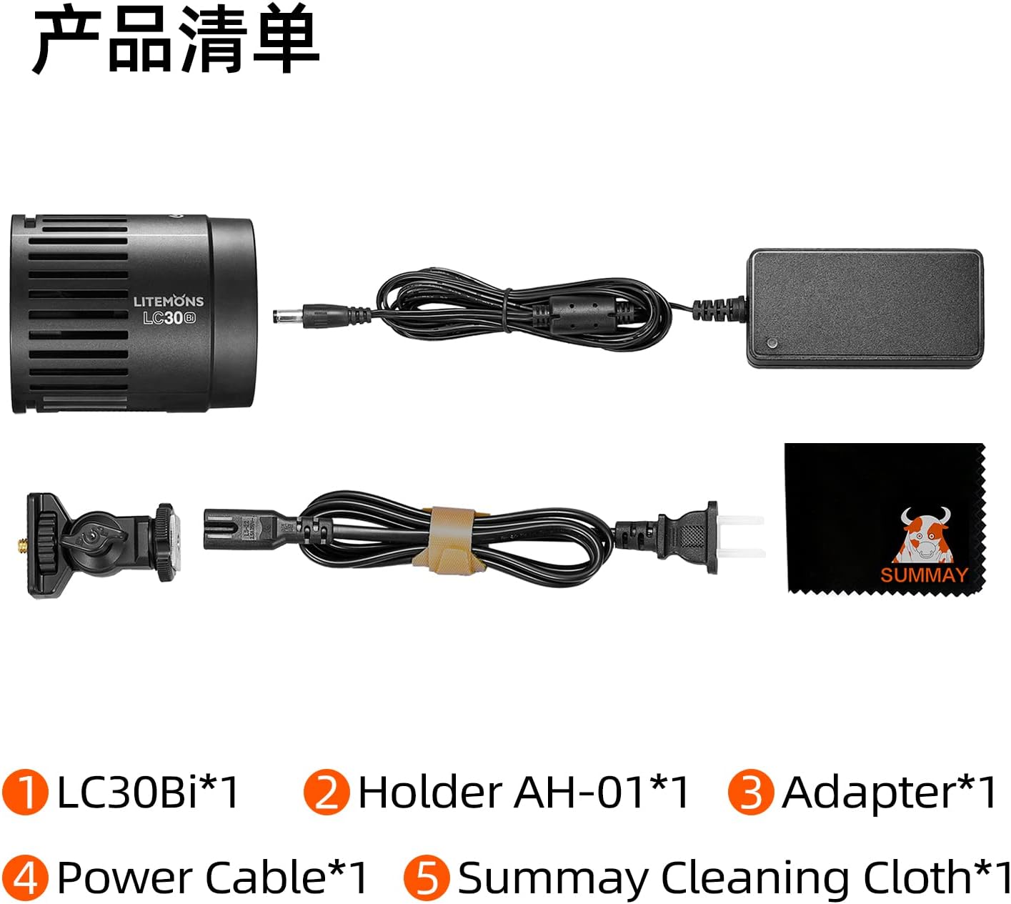 Godox LC30Bi – Luz de video LED de escritorio, luz constante, luz suave, luz de relleno de temperatura de dos colores, adecuada para grabación de