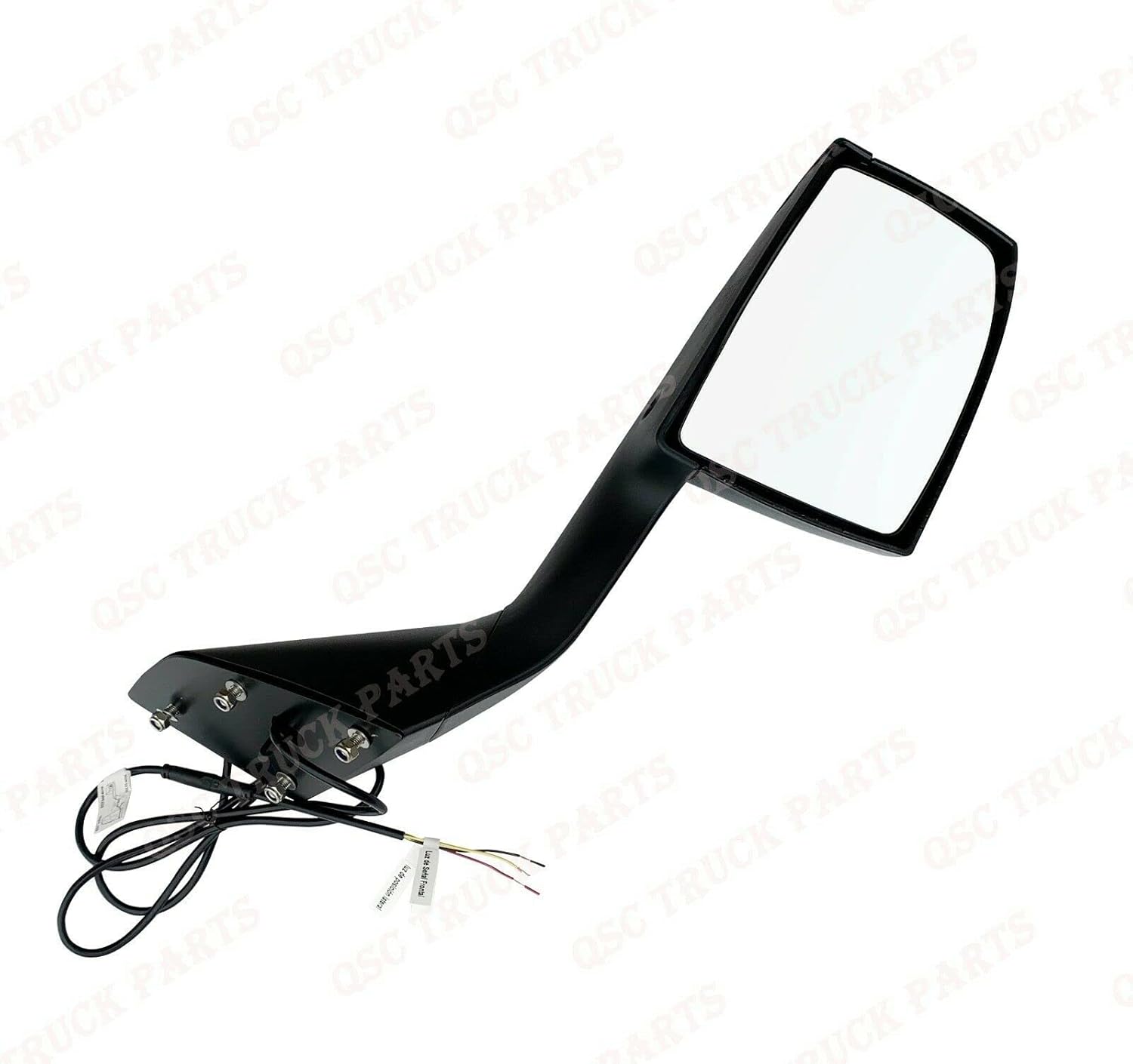 QSC Truck Parts Espejo de capó LED negro de alto rendimiento L & R Pair & Kit de montaje compatible con Volvo VNL