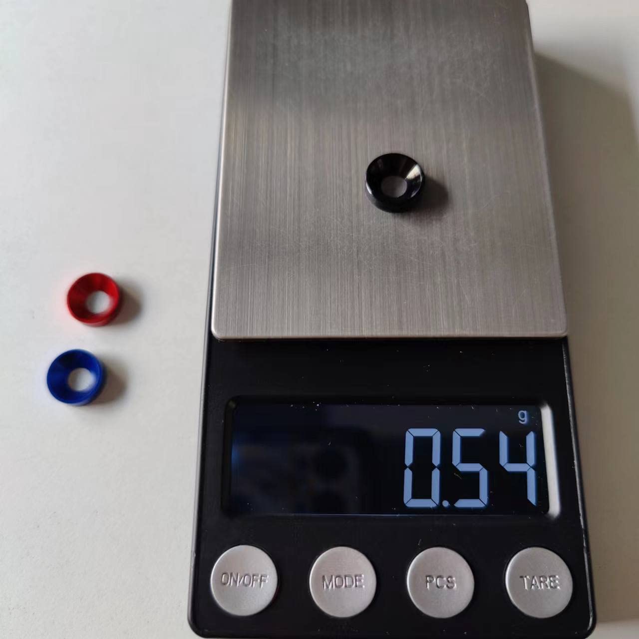 60 piezas Arandelas avellanadas de acabado M5, aleación de aluminio anodizado, juntas de arandelas de cabeza Cuña de taza para tornillo