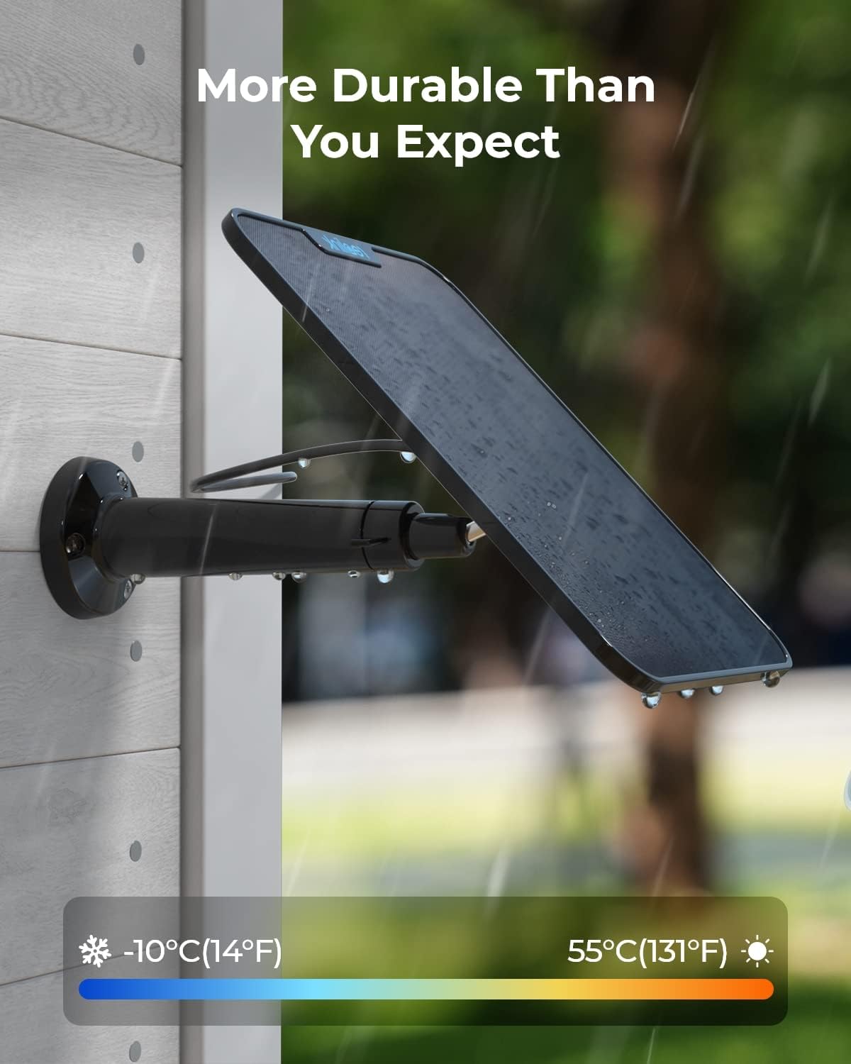 Reolink Panel solar de 6 W, fuente de alimentación solar sin parar para todas las cámaras de batería inalámbricas al aire libre, compatible con