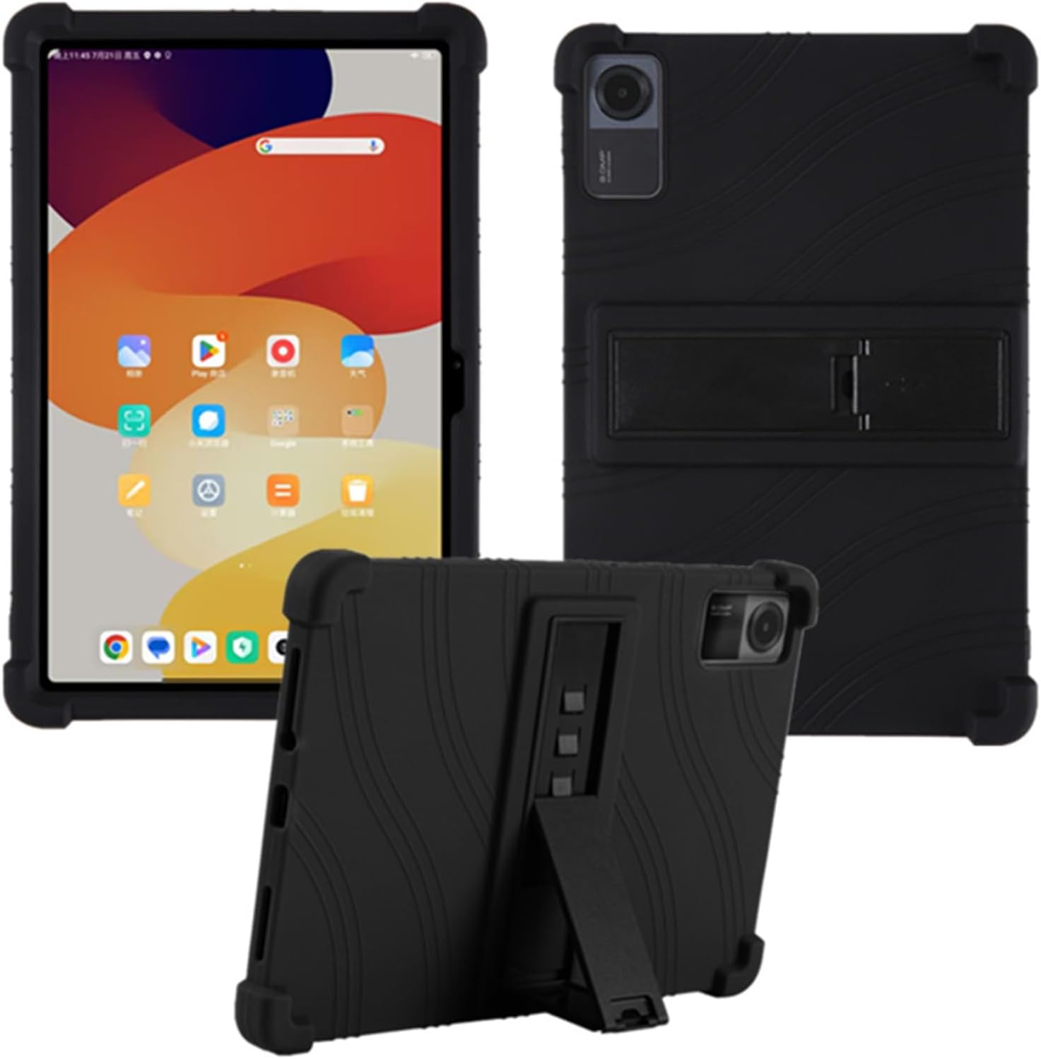 Funda para tableta Xiaomi Redmi Pad SE de 11 pulgadas 2023, cubierta de soporte ajustable de silicona suave para niños para Xiaomi Redmi Pad SE 11