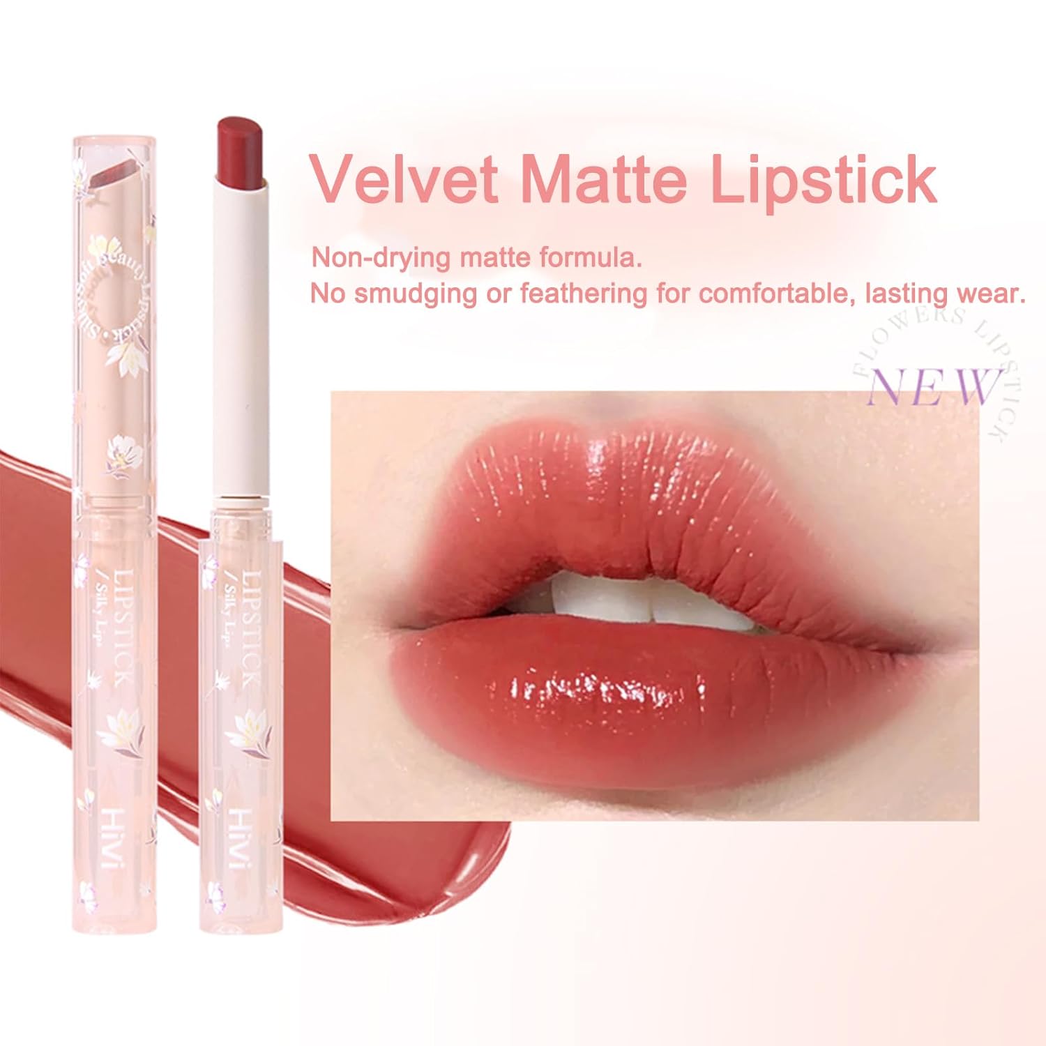 KWOLYKIM Lápiz labial de gelatina de 2 colores y lápiz labial mate, en forma de corazón, bálsamo labial teñido de amor y esmalte labial cremoso de