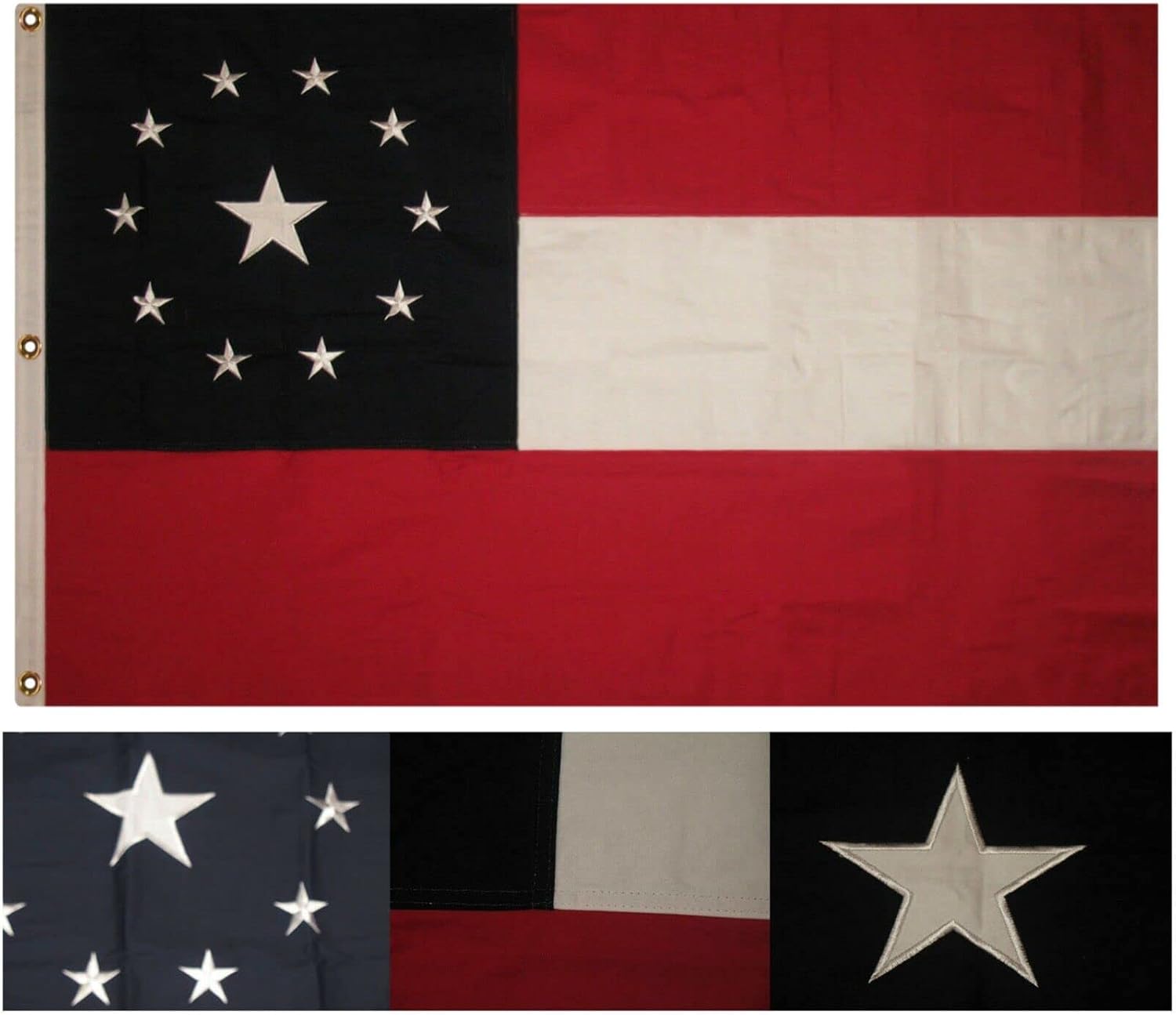 Premium 3×5 Embroidered Sewn 1st First 11 100% Cotton Flag 3’x5′