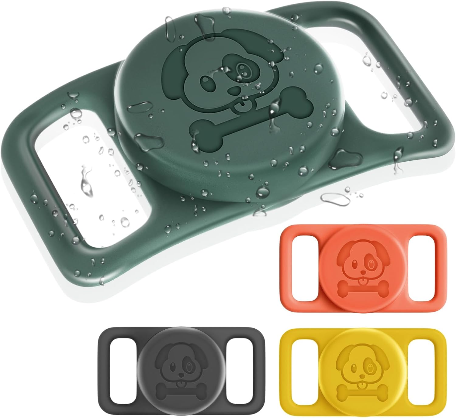 Paquete de 4 soportes para collar de perro AirTag, seguro y cómodo, collar de gato Airtag, soporte para mascotas Airtag para Apple Airtag