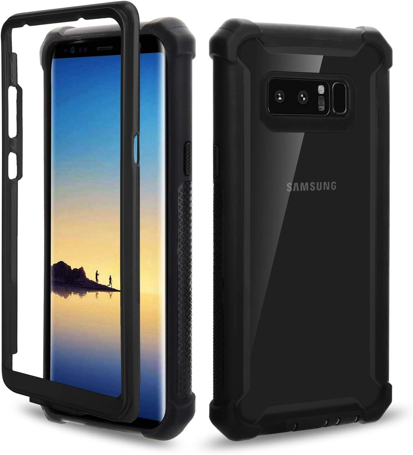 Asuwish Funda de teléfono para Samsung Galaxy Note 8, a prueba de golpes, dura, a prueba de caídas, protección de cuerpo completo, resistente,