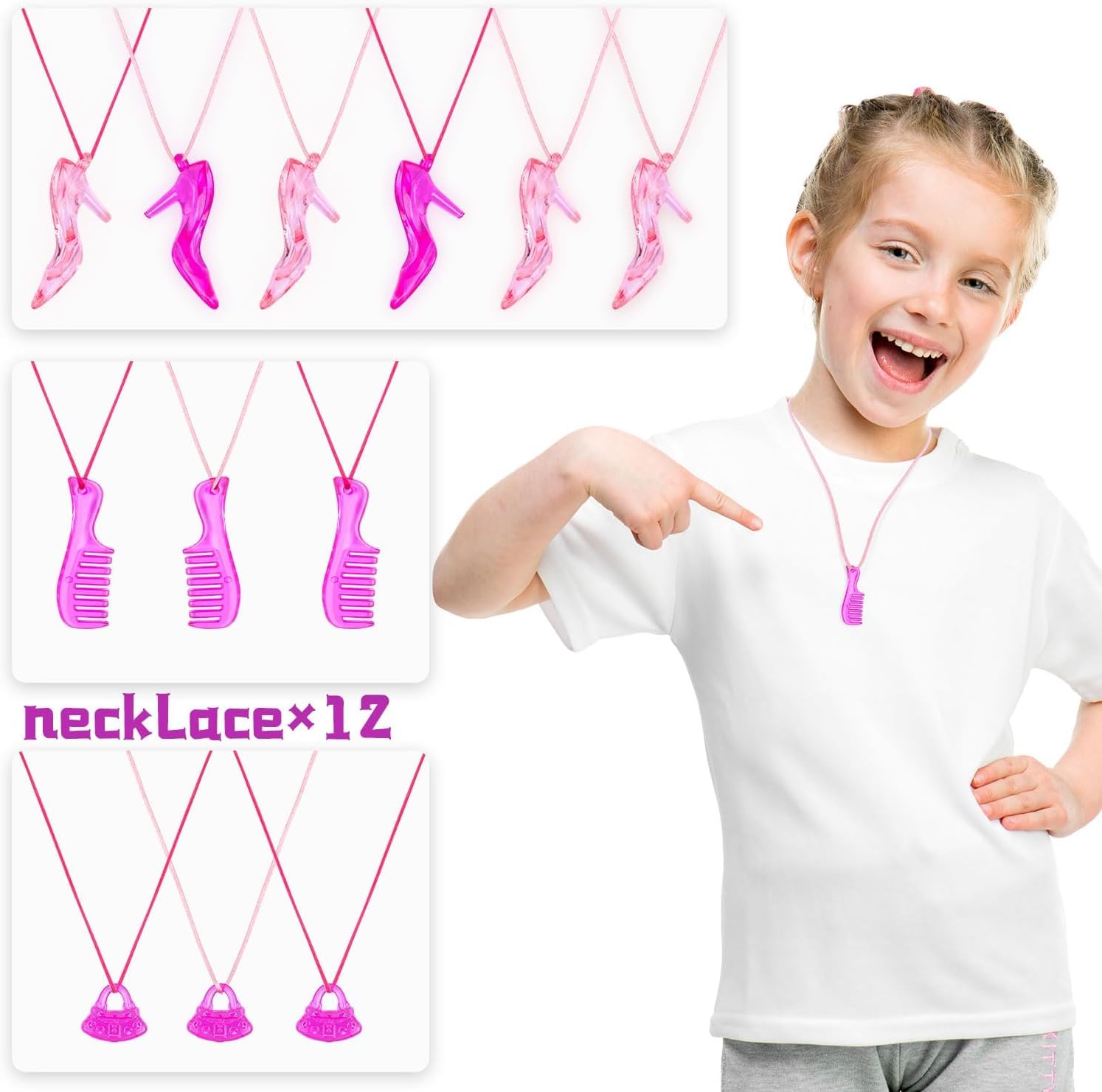 Kit de 84 recuerdos de fiesta Barbi, decoraciones de fiesta de princesa rosa, regalos de fiesta de Barbi para bolsas de regalos para niños (incluye