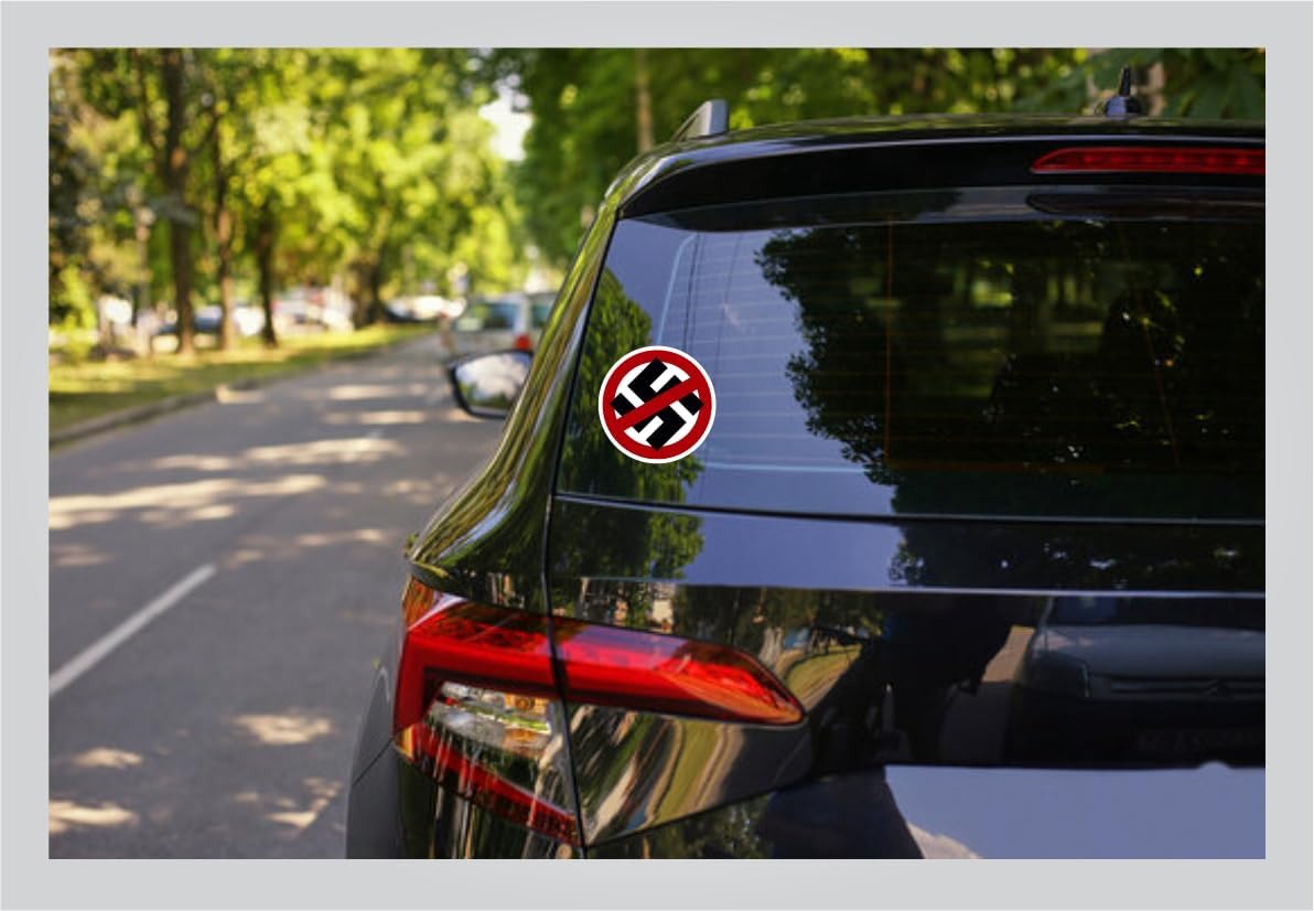 Adhesivo antifascista antifascista antinazi No Nazis Never Again Stop Hate Anti-Hate No Hate Love Not Hate Cup Car Truck Helmet Laptop Bottle Bumper