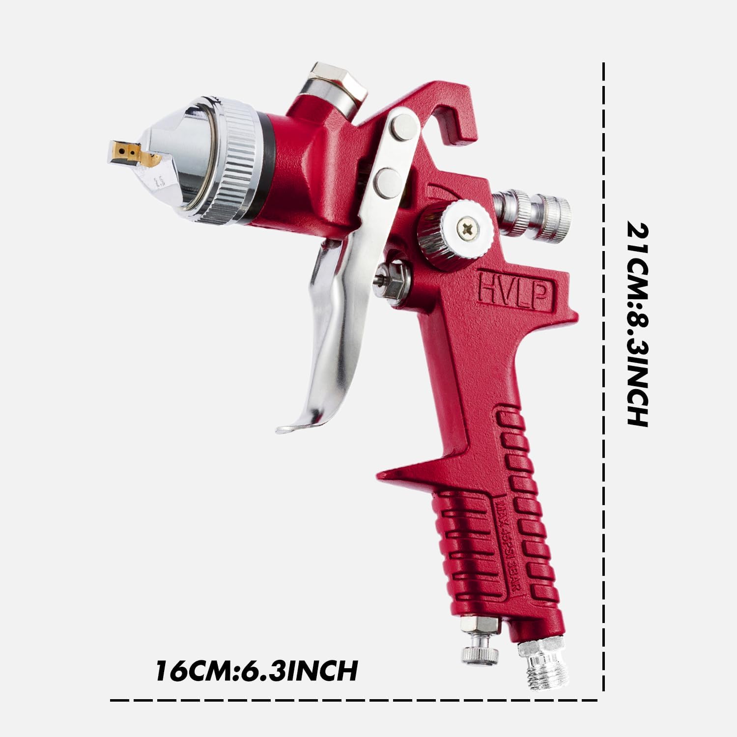 HVLP – Pistola pulverizadora de pintura automática, pistola de pulverización de aire con boquillas de 1.41.70.079 in, capacidad de 33.8 fl oz y
