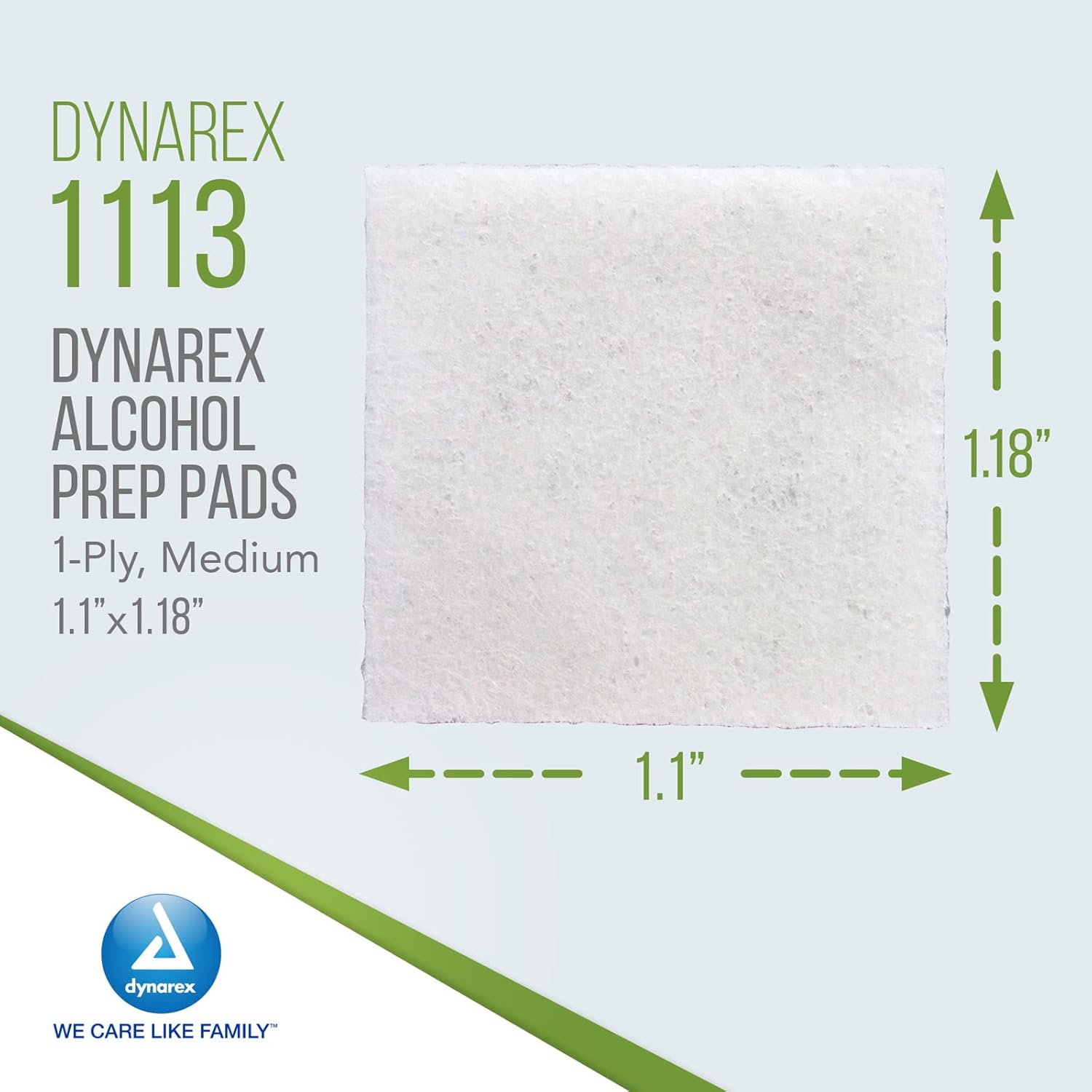 Bandas con alcohol Dynarex 1113, sin látex., 200