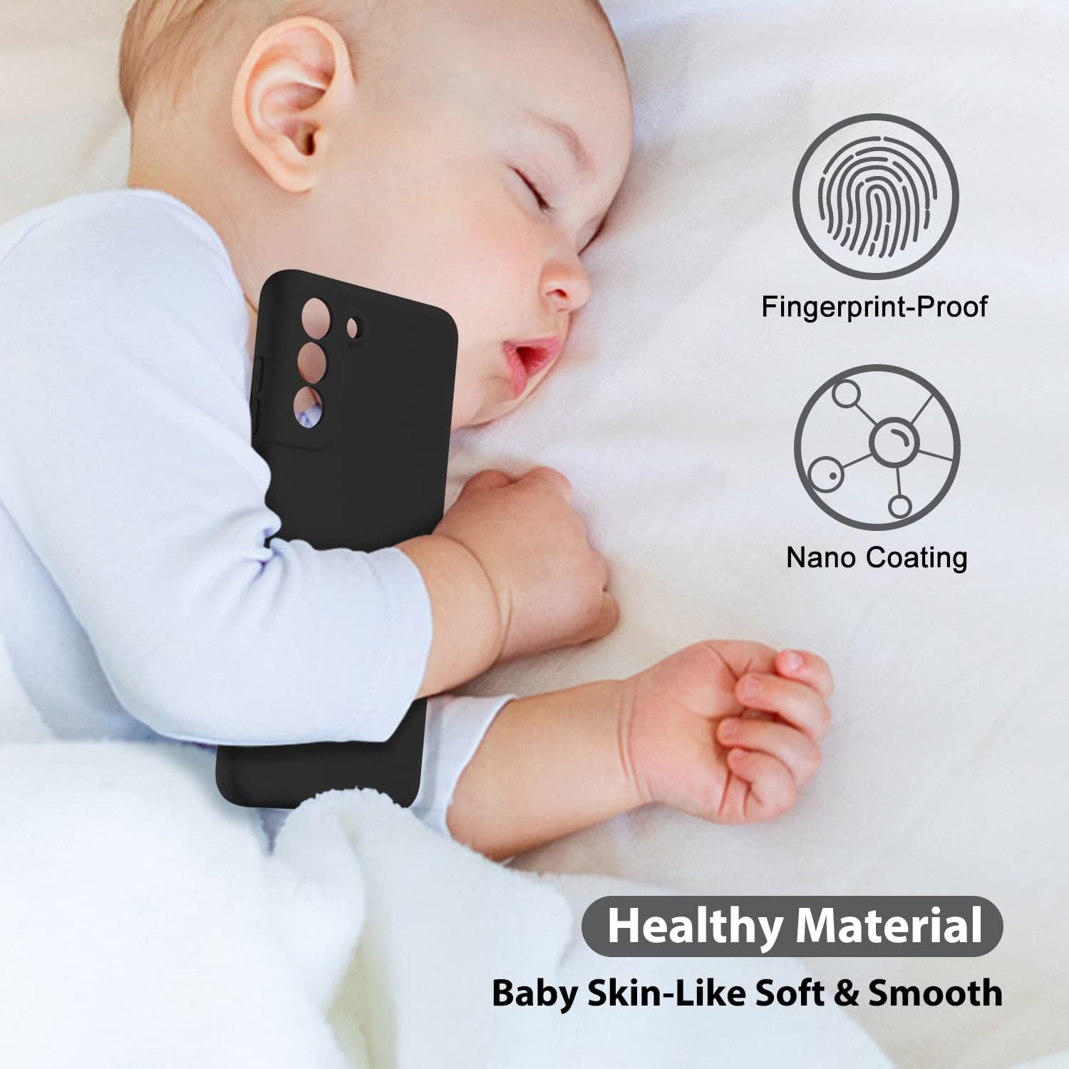 oakxco Funda para teléfono Samsung Galaxy S21 FE 5G con agarre de silicona líquida, bonita funda de gel TPU suave delgada y delgada de goma suave