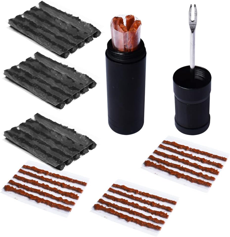 Kit de reparación de neumáticos sin cámara para bicicleta, tapones de enchufe, herramienta de reparación de neumáticos para bicicleta de montaña y