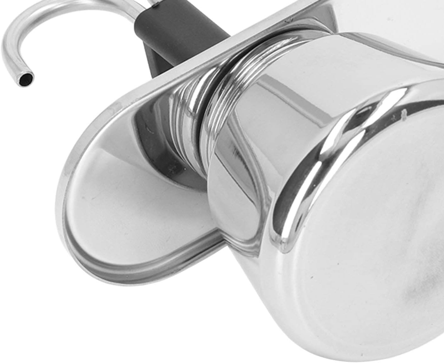TOPINCN Olla de moka de doble tubo de 3.4 fl oz, cafetera cubana para hacer expresos, capuchino y café con leche, tazas y tazas de té, tazas y