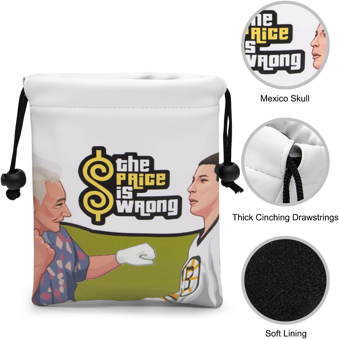 Bolsa de golf para objetos de valor, bolsa de cuero para camiseta de golf con cierre de cordón, bolsa portátil para pelotas de golf, accesorios de