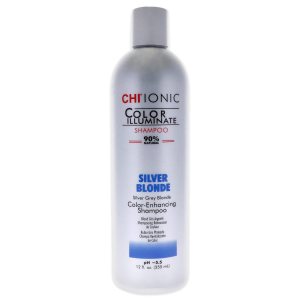 CHI Ionic Color Illuminate Champú, rubio plateado, 12 onzas líquidas CHI Ionic Color Illuminate Champú, rubio plateado, 12 onzas líquidas
