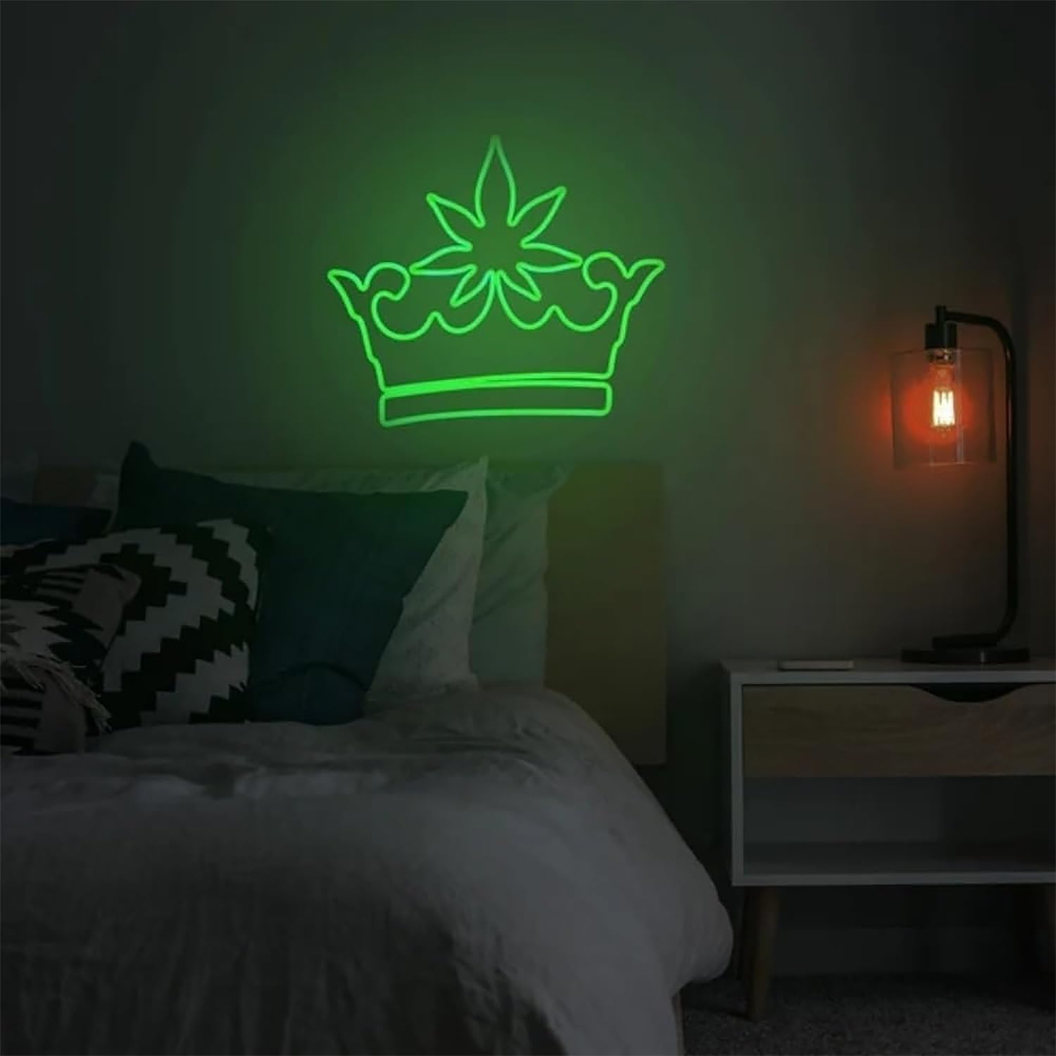 Letreros de neón de bar, letrero de neón de hierba, letrero de neón para fiesta, letrero de neón LED para dormitorio para decoración de pared,