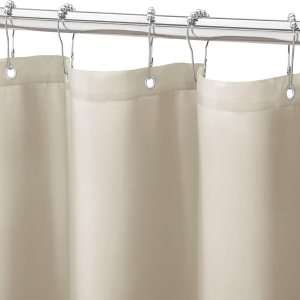 Gibelle Cortina de ducha pequeña de 36 x 72 pulgadas, forro de cortina de ducha beige, forro de ducha de tela impermeable lavable para baño, lavable Gibelle Cortina de ducha pequeña de 36 x 72 pulgadas, forro de cortina de ducha beige, forro de ducha de tela impermeable lavable para baño, lavable