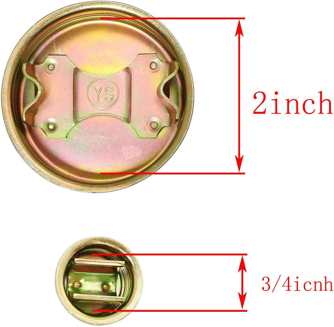 Steel Bung Plug RLECS – 4 tapones de tambor de acero de 2 pulgadas y 34 pulgadas para barril de 55 galones, cubierta de sellado