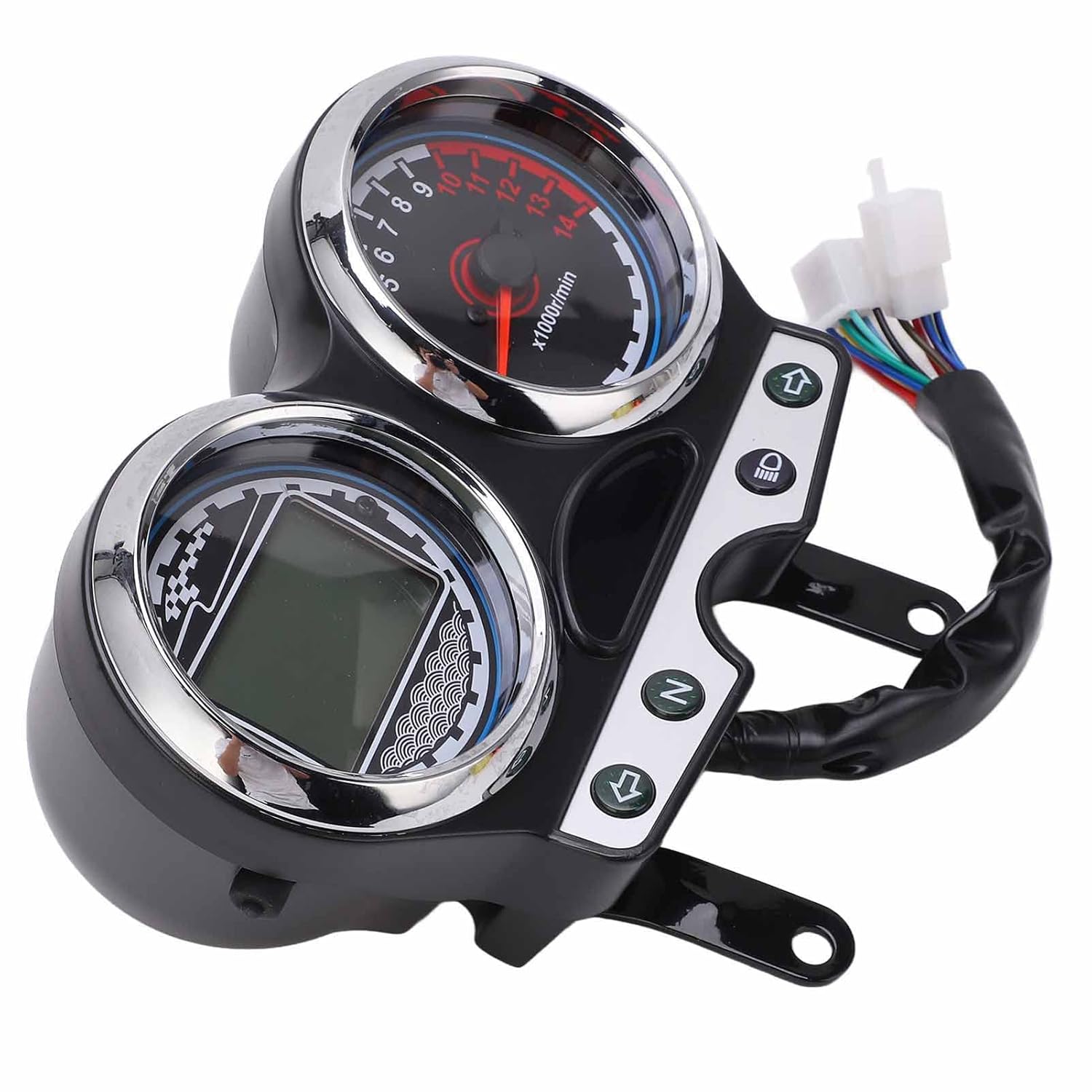 12V motocicleta LCD medidor velocímetro tacómetro engranaje kilometraje reemplazo para Suzuki EN125-3F EN150 12-16