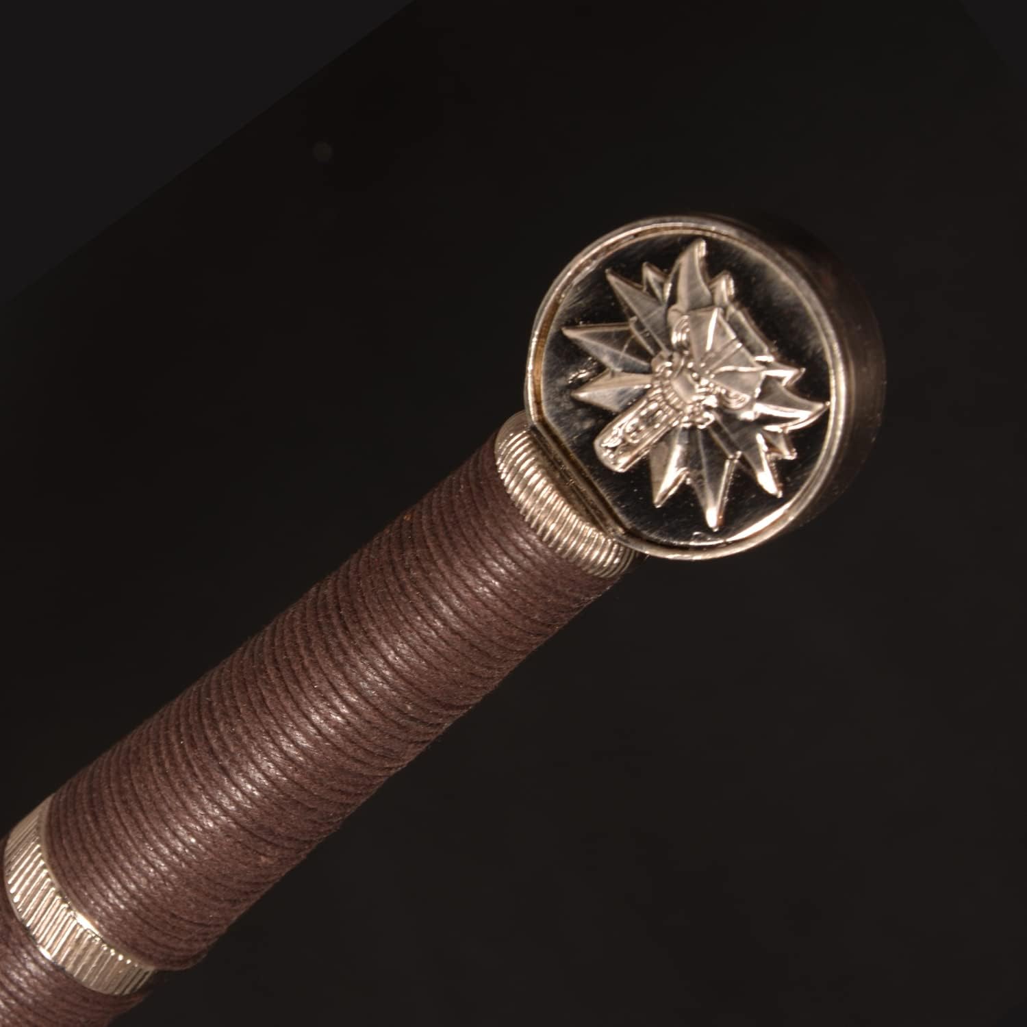 Espada TW de acero al carbono de metal real, juego de cosplay Prop Espada de plata de Geralt, espada de lobo blanco, espada medieval occidental,