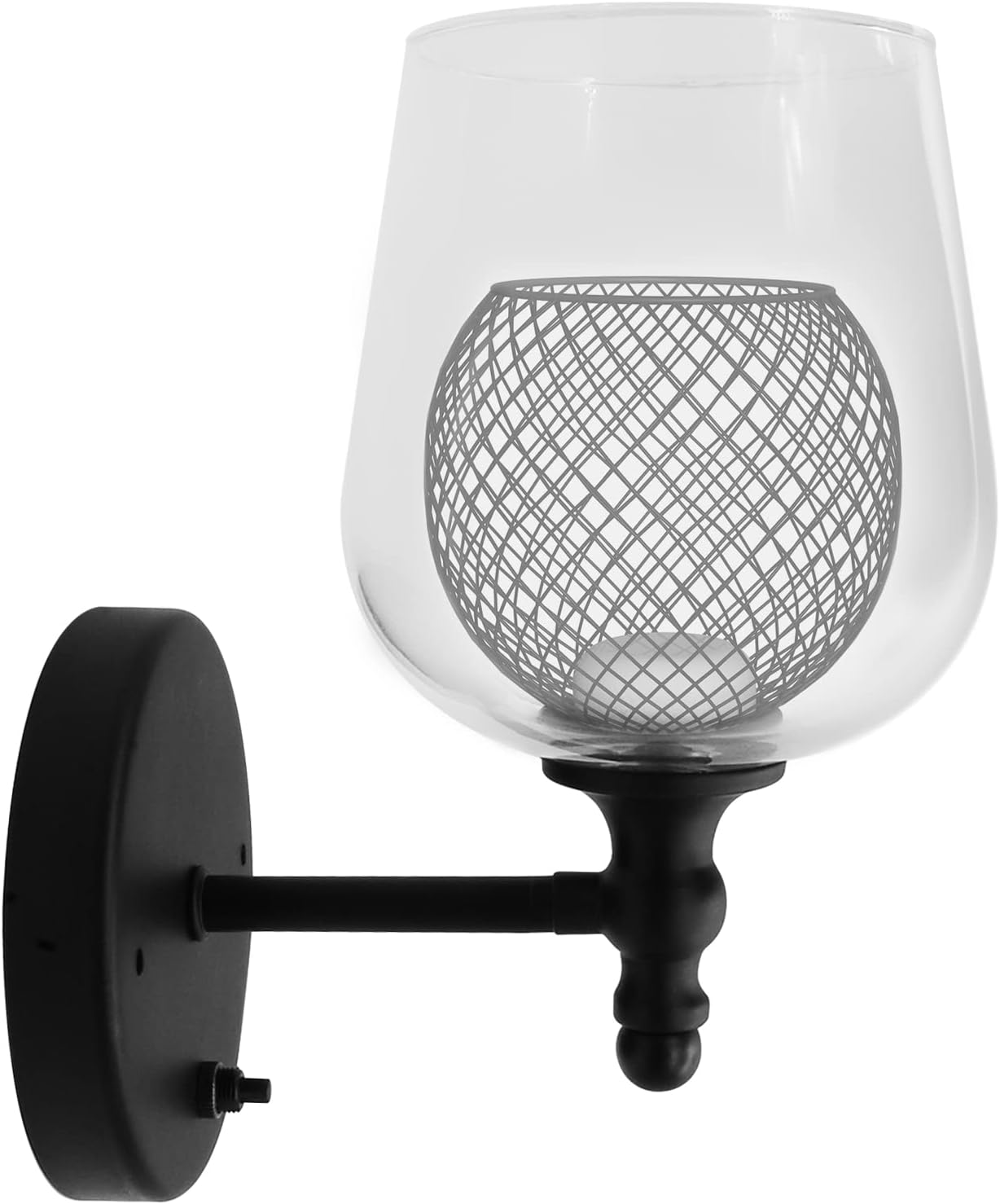 Dream lighting Lámpara LED para casa rodante, lámpara decorativa de pared para comedor, cocina, color negro mate de 3500 K, iluminación blanca
