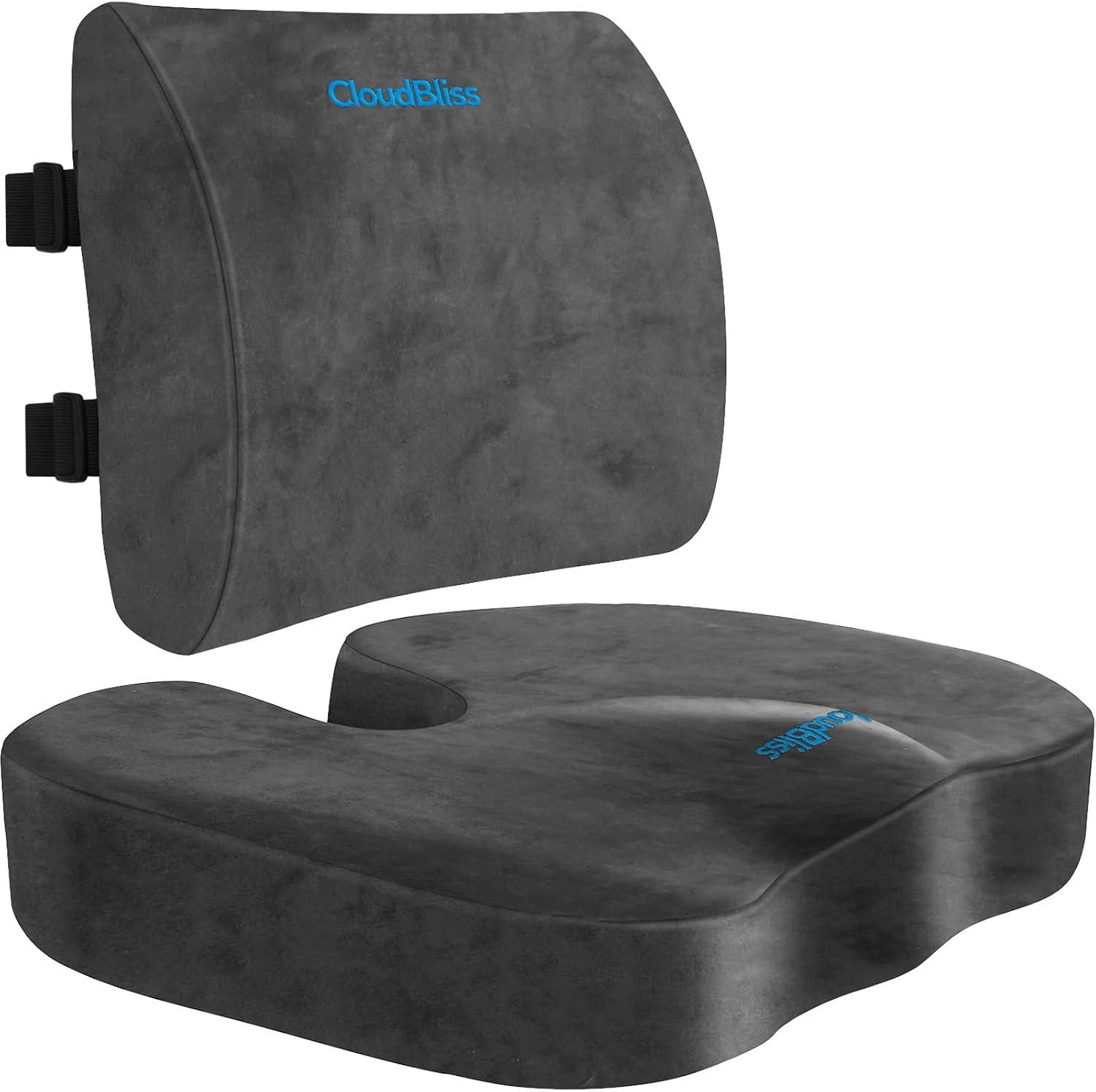 CloudBliss Cojín de asiento, cojín para silla de oficina, cojín de asiento de automóvil, almohada de apoyo lumbar para silla de oficina, almohada de