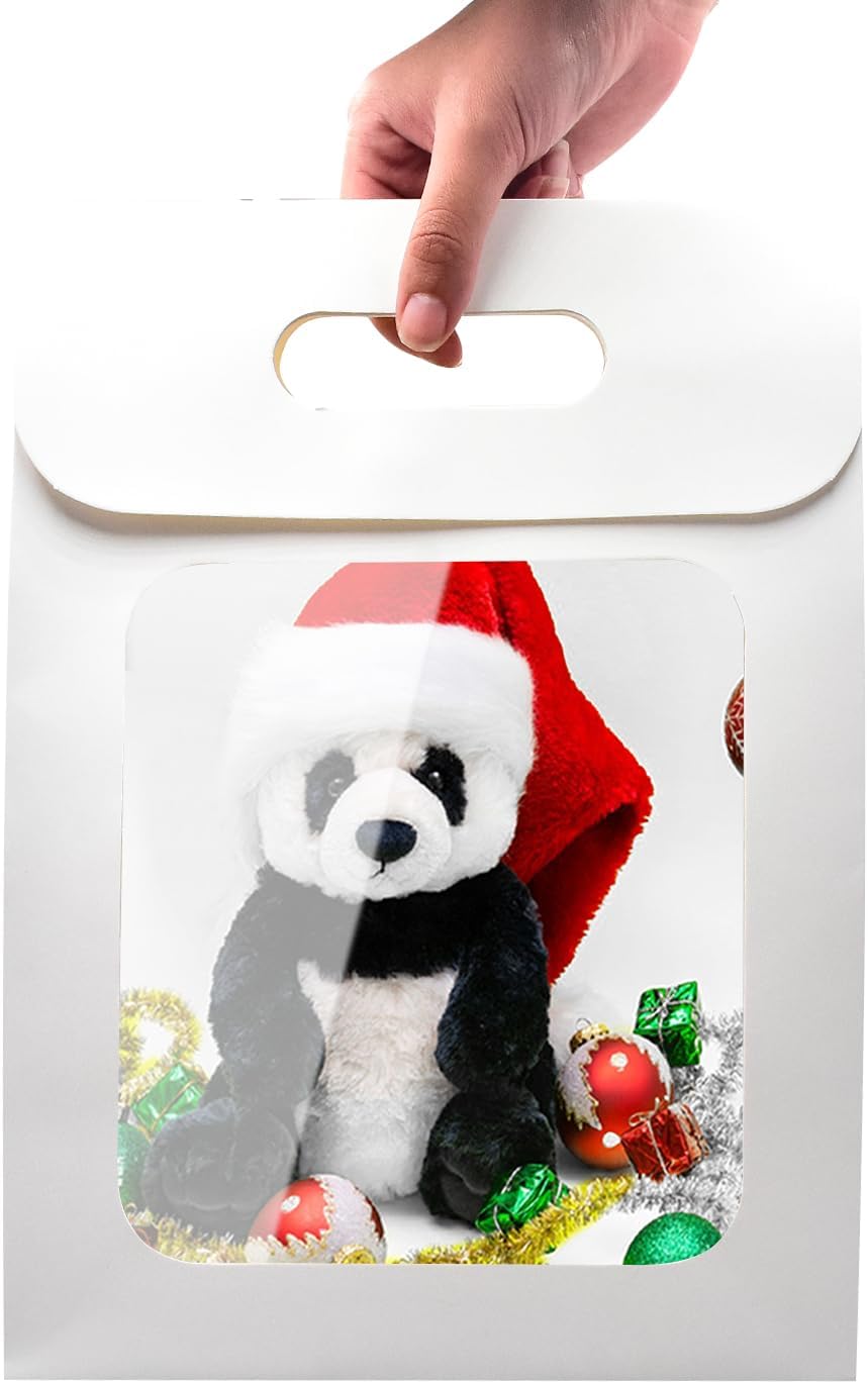 Enorteen 12 cajas de regalo plegables transparentes con cierre adhesivo, cajas de dulces, bolsas de papel, bolsas de ramo, cajas de flores para