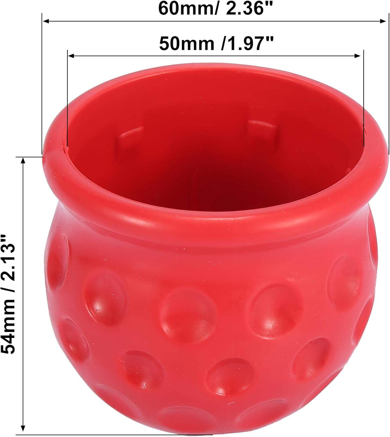 X AUTOHAUX Cubierta universal para bola de enganche de remolque, impermeable, a prueba de polvo, 1.969 in, color rojo para automóvil, camión,