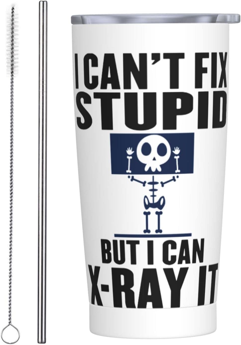 I Can’t Fix Stupid But I Can X Ray It Radiology Assistant Radiologist Rad Tech, regalo de Navidad para hombres y mujeres, divertida taza de café de