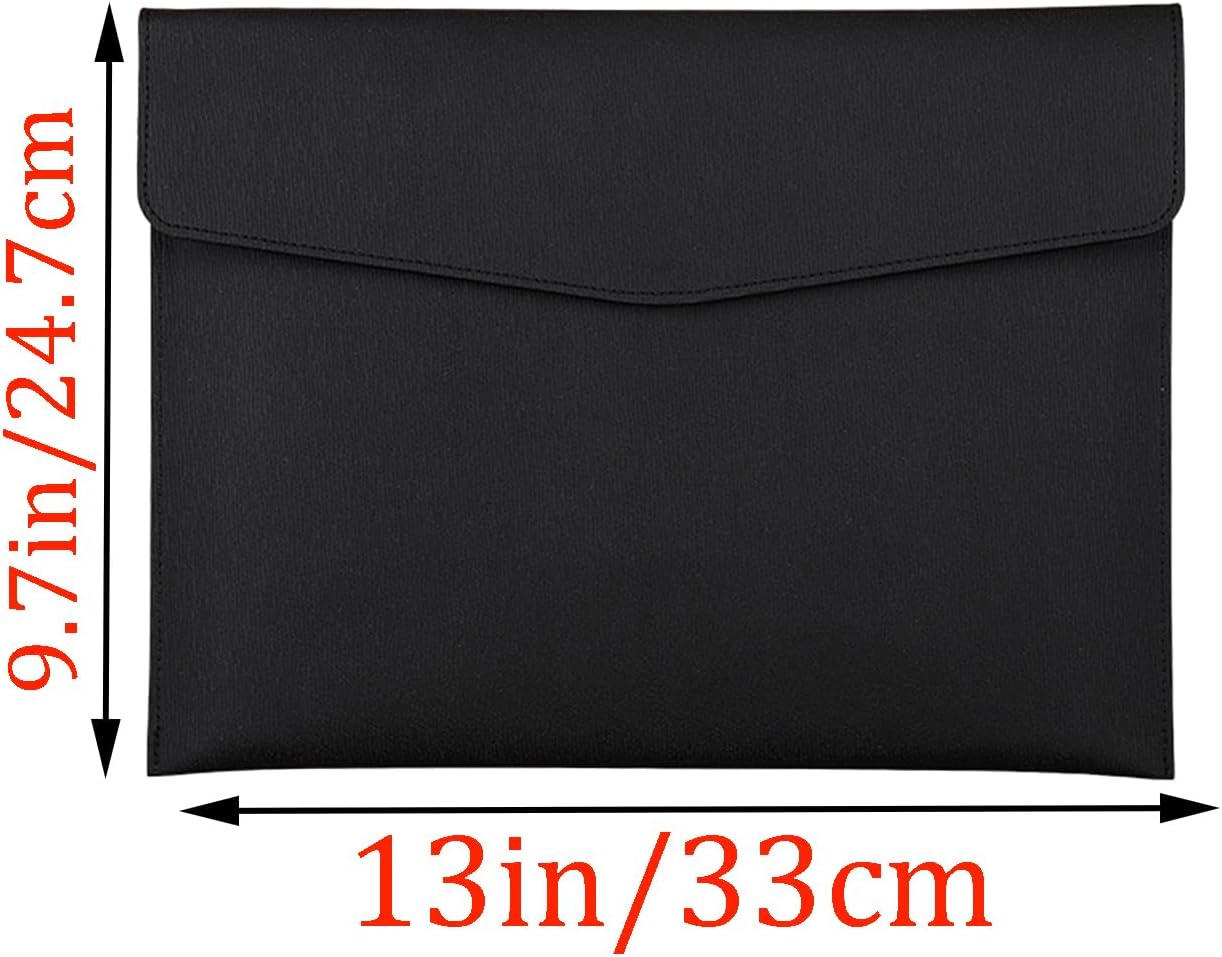 1 soporte de cuero sintético A4, carpeta de archivos A4 de piel sintética, bolsa de documentos de negocios, organizador de carpetas de archivos para