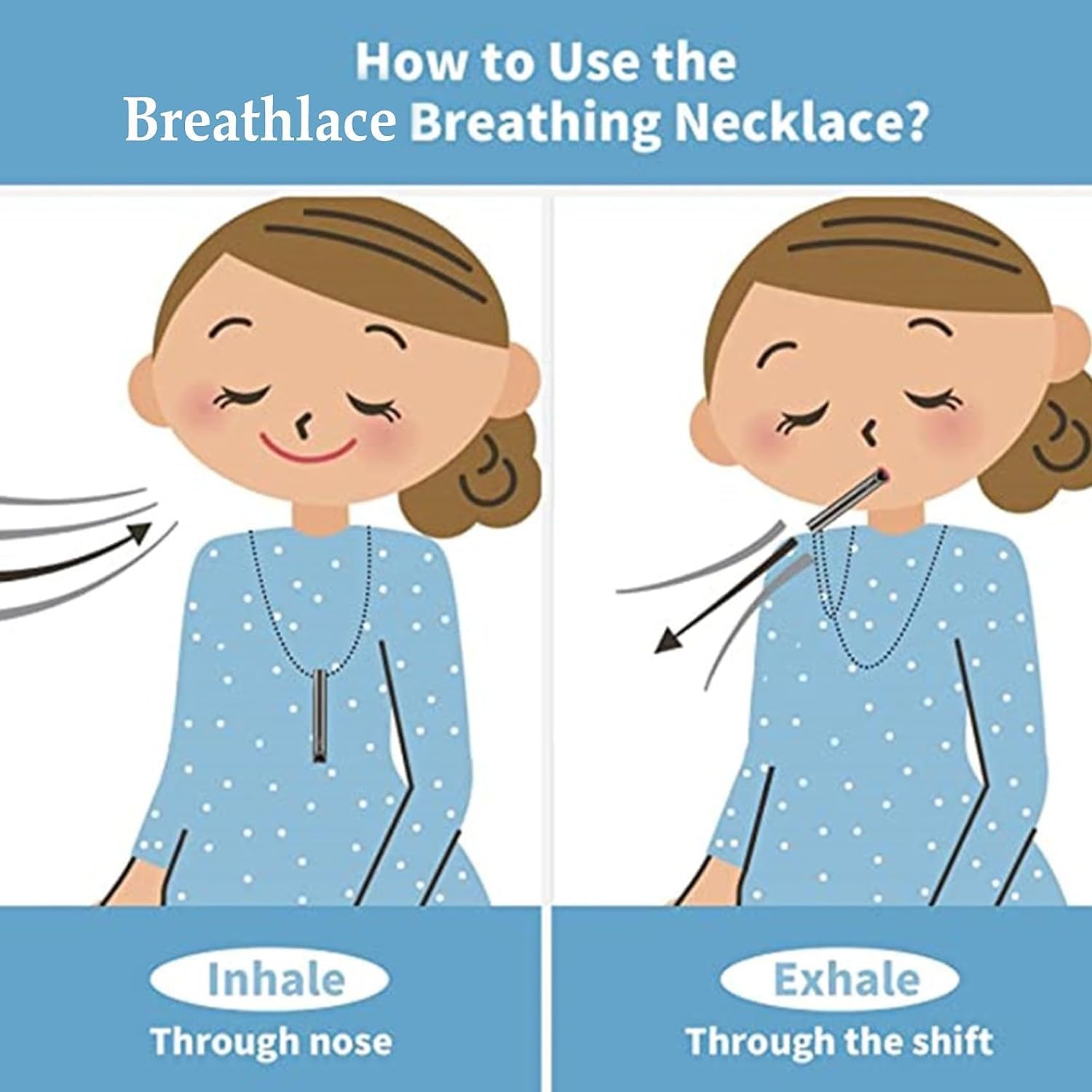 Collar Breathlace para dejar de fumar, collar calmado Harmony anti-fumador, Cleanpuff para dejar de fumar, el alivio de la ansiedad Breathlace