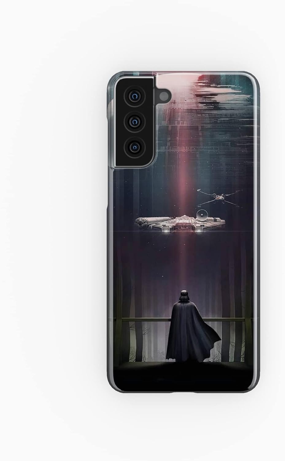 Star-Wars The Force – Funda rígida de plástico compatible con Samsung Galaxy S21 FE 6.4 pulgadas 2022 Shell SW6 (lado oscuro)